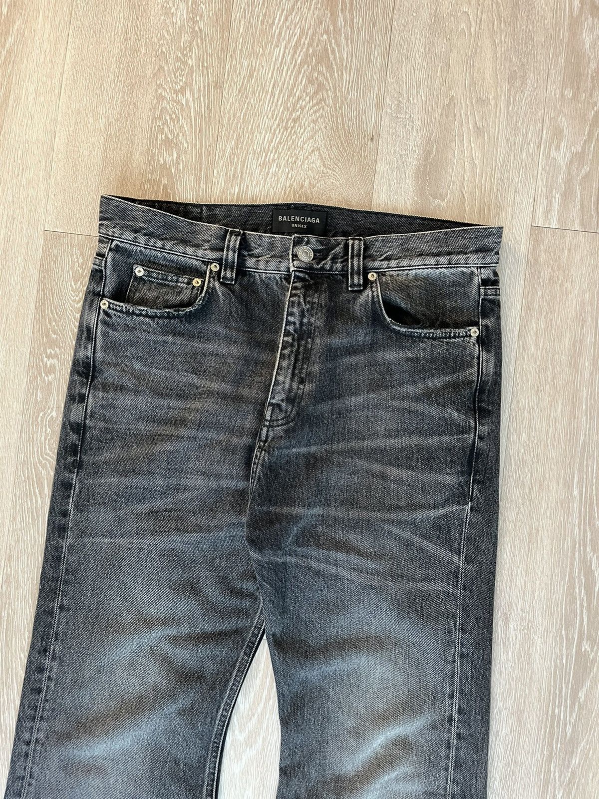 Balenciaga FW22 Lost Tape Grey Flared Denim Size US 32 / EU 48 - 4 Thumbnail