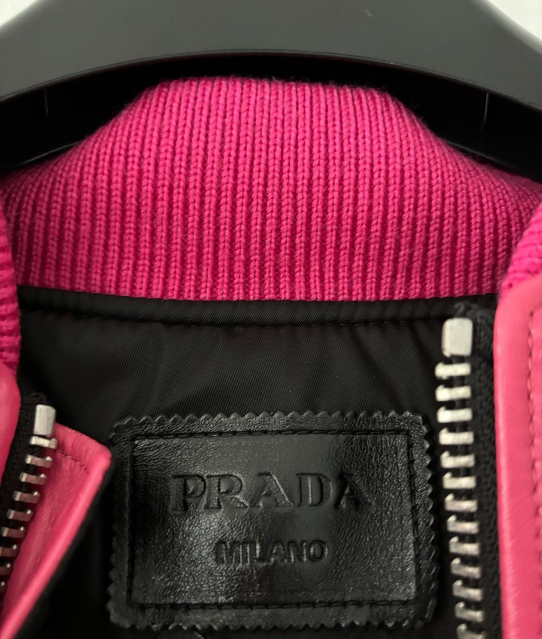 Prada 🔥6.9K VALUE🔥RUNWAY Prada Leather Bomber Jacket Size US M / EU 48-50 / 2 - 8 Thumbnail