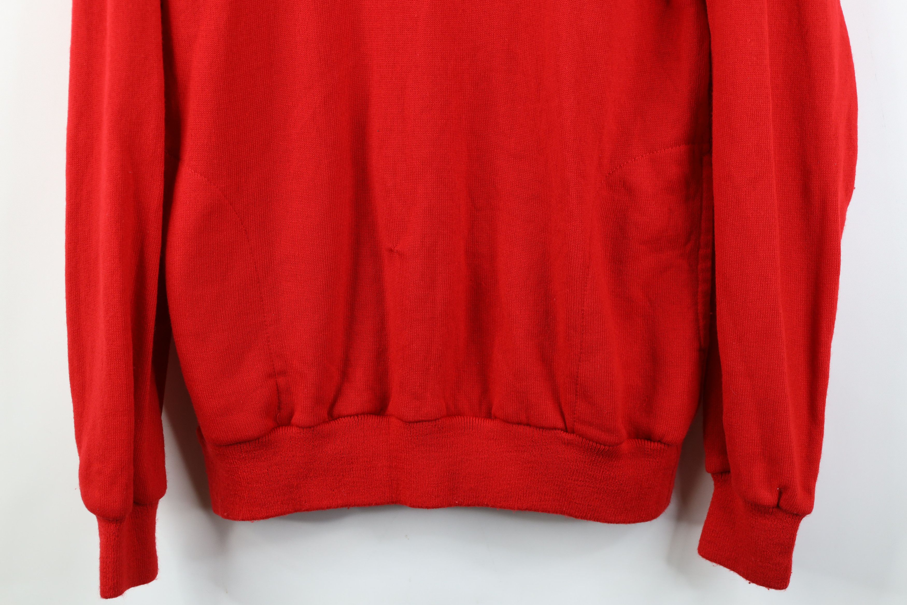 Vintage Vintage 70s Streetwear Knit Henley Sweater Red Acrylic Size US XL / EU 56 / 4 - 3 Thumbnail