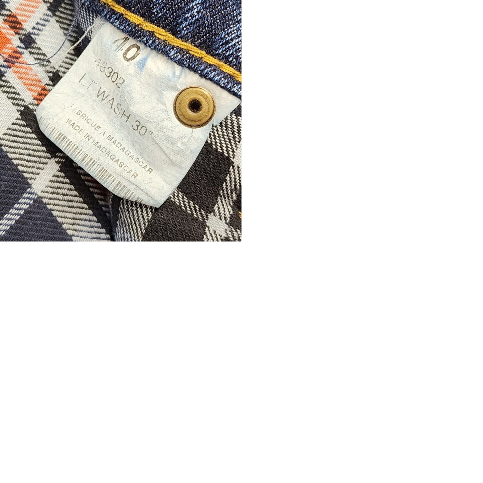 J Brand VINTAGE RK Brand Jeans Mens 38x30 Blue Flannel Lined Relaxed Fit Workwear Jeans 40x30 Mens Size US 38 / EU 54 - 9 Thumbnail