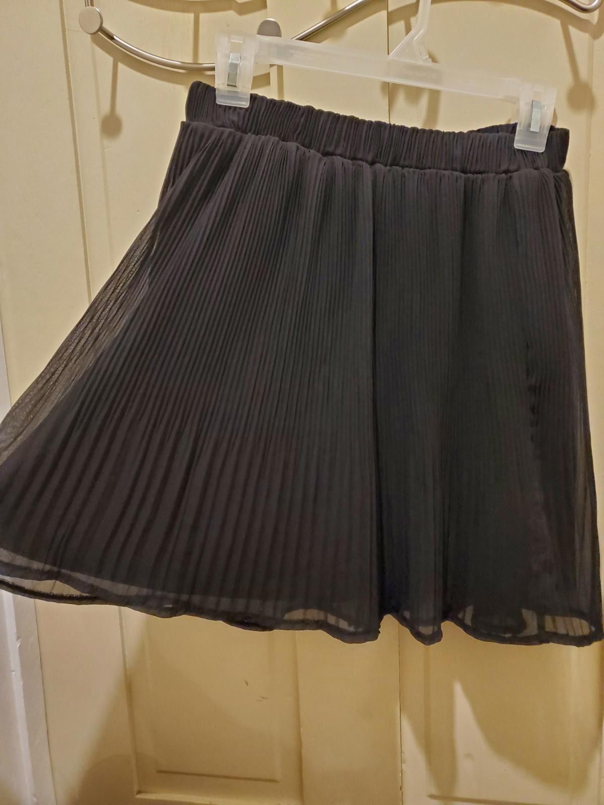 Designer Arma Life sheer dual layer SKIRT BLACK, US SIZE S wispy Size 28" / US 6 / IT 42 - 2 Thumbnail