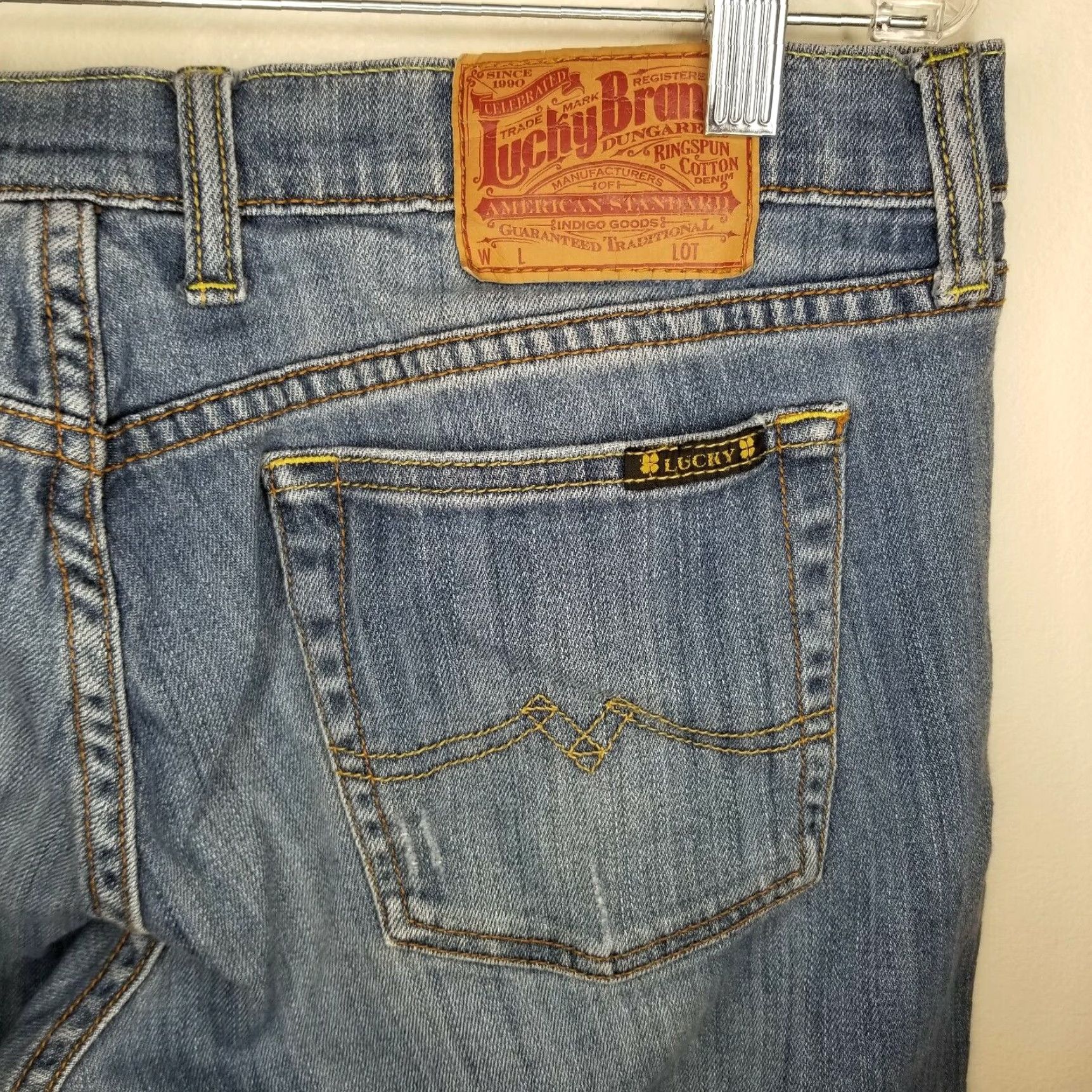 Lucky Brand Lucky Brand Womens Cropped Blue Straight Jeans Size 12 Size 34" / US 12 / IT 48 - 6 Thumbnail