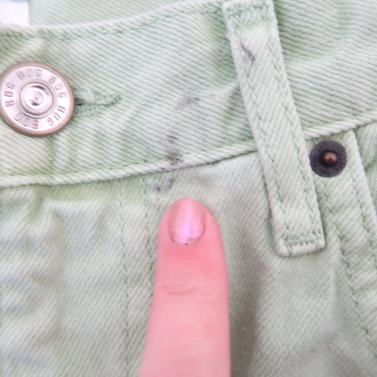 Bdg BDG Urban Outfitters light green boyfriend high rise baggy jeans 29 Womens Jeans Size 29" - 6 Thumbnail