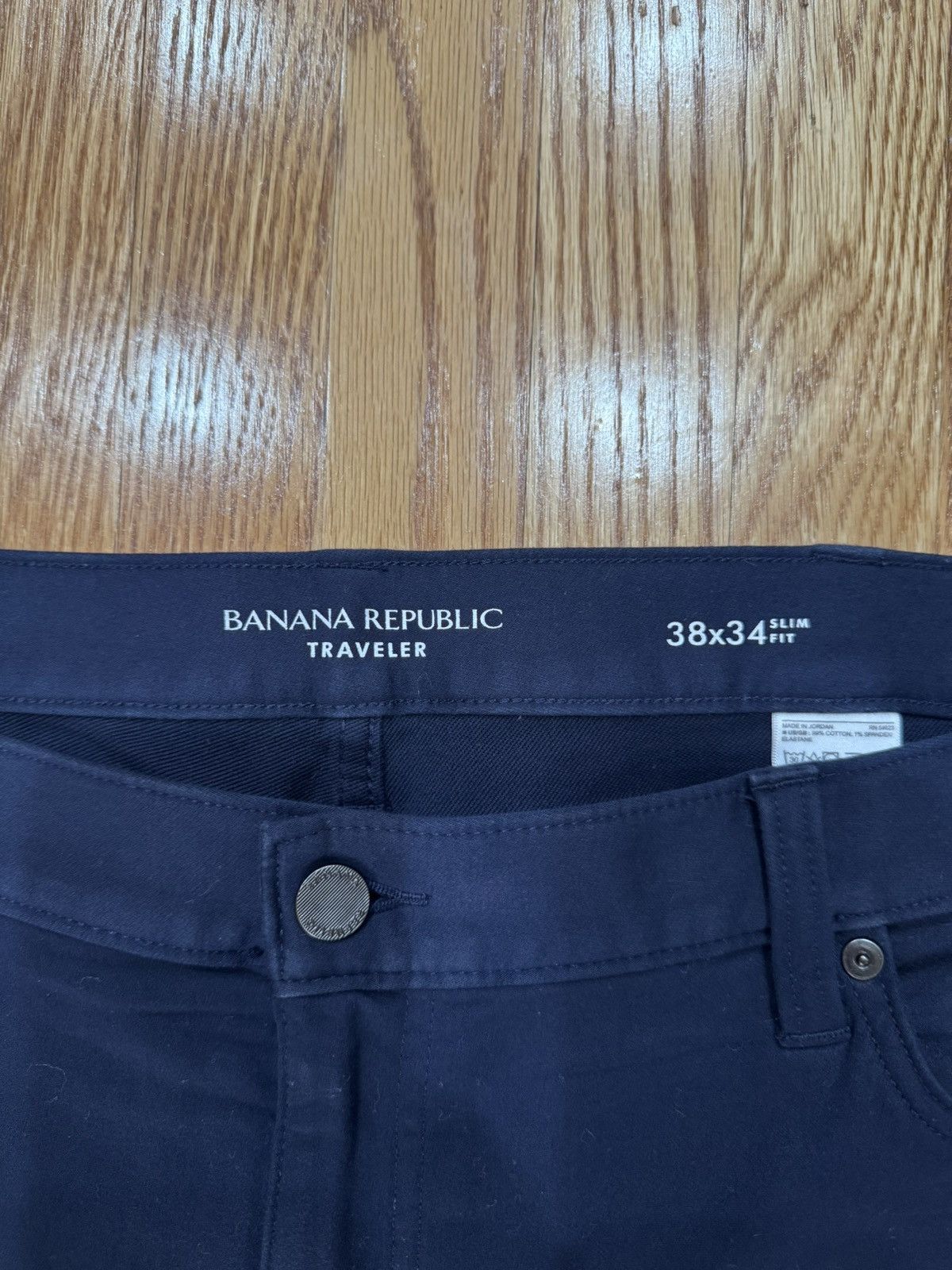 Banana Republic Banana Republic Slim Fit Traveler Pants in Navy - 38/34 Size US 38 / EU 54 - 3 Thumbnail