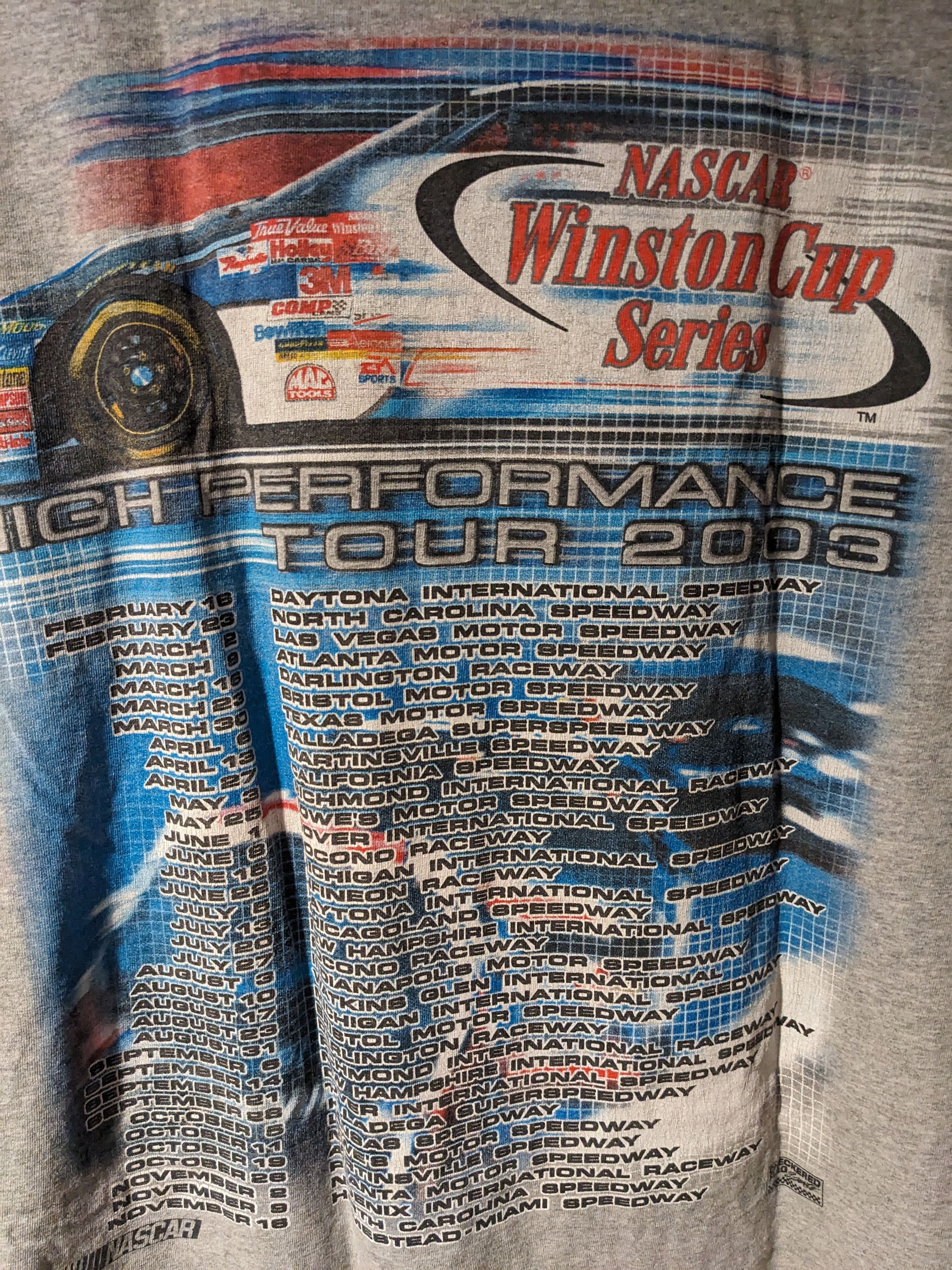 NASCAR × Vintage Vintage 2003 Nascar Winston Cup Series Racing T-Shirt Size US XXL / EU 58 / 5 - 8 Thumbnail
