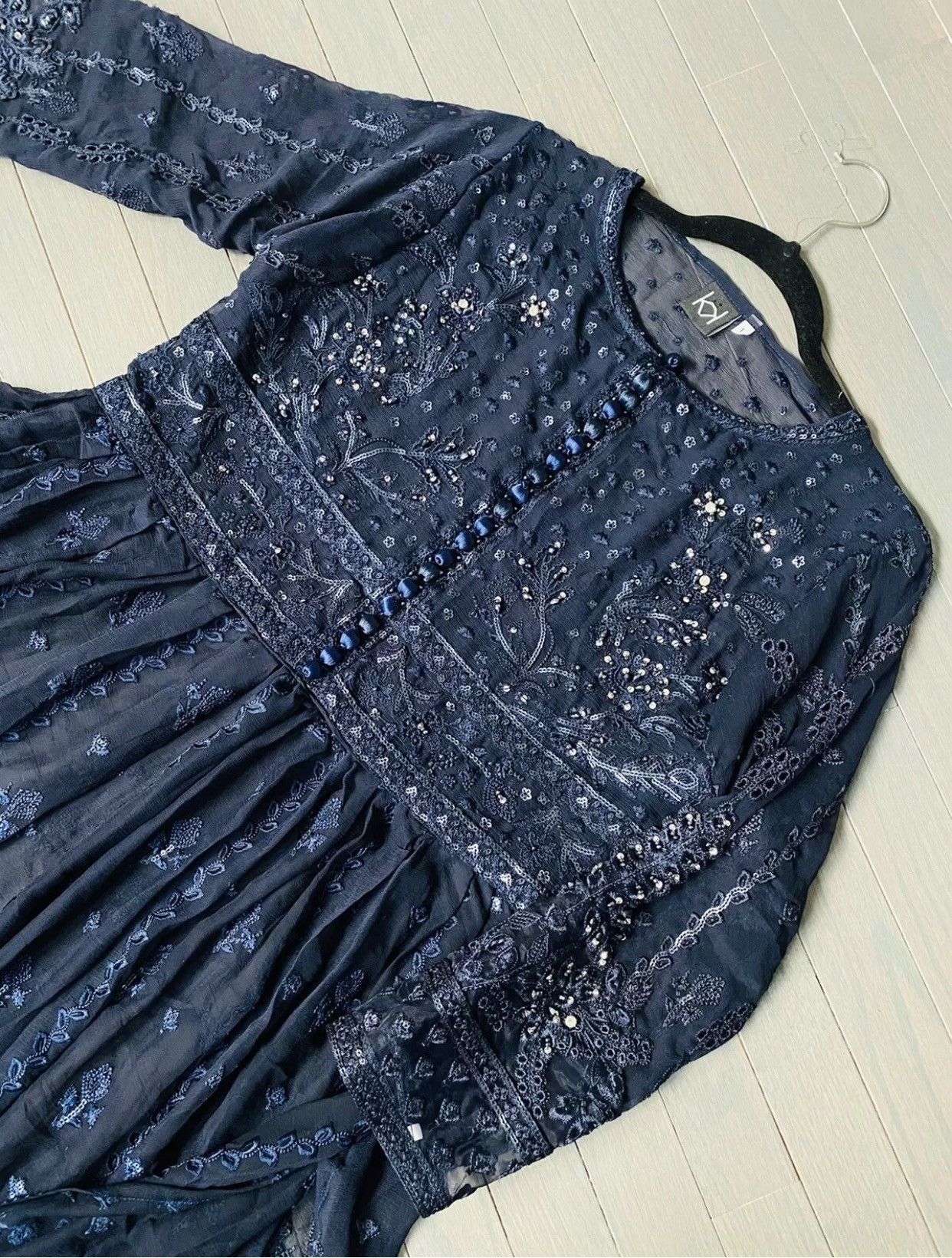 Other Pakistani Tawakkal NWT Anarkali Gown 4pc Dress Size L / US 10 / IT 46 - 7 Thumbnail