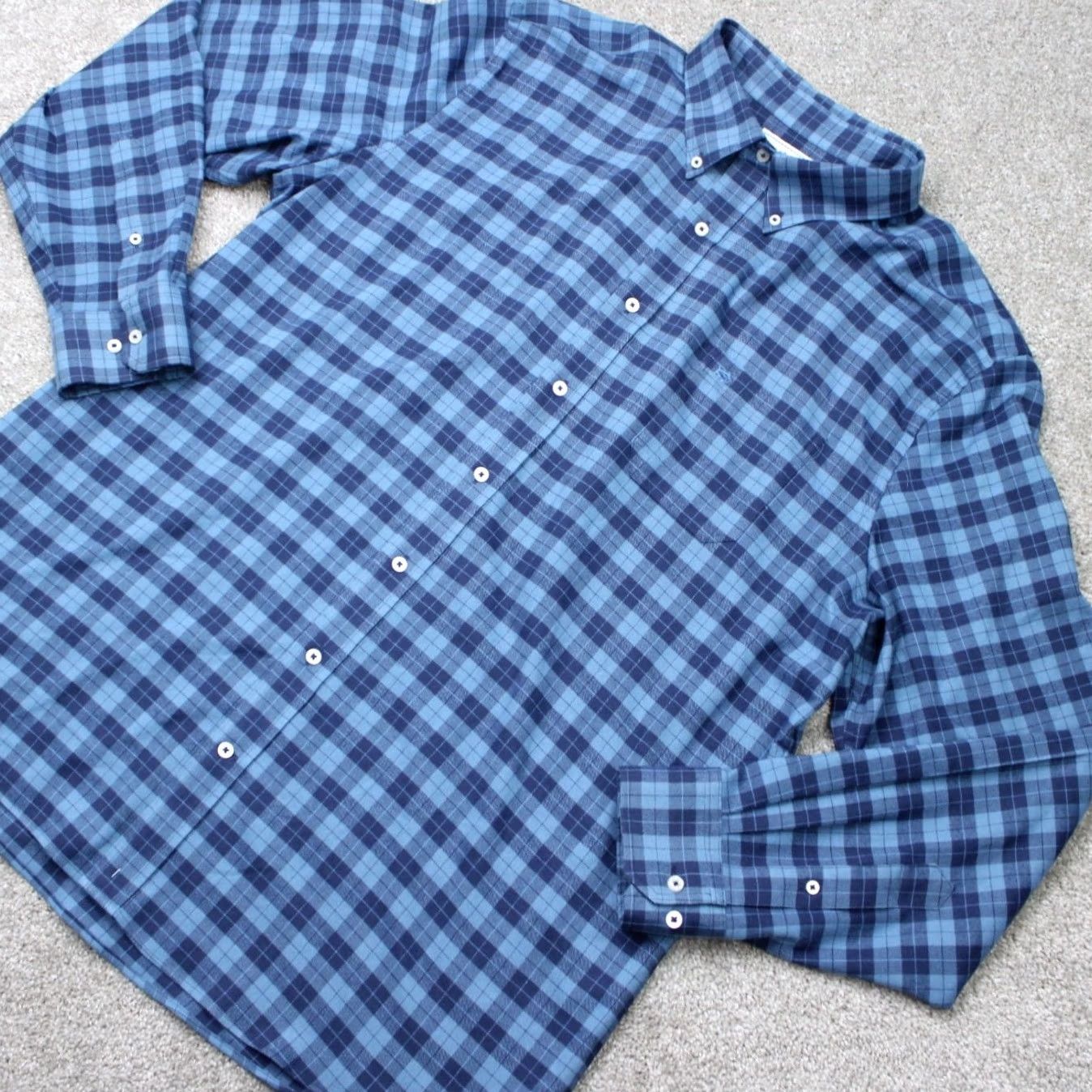 Southern Tide Southern Tide Shirt Mens 2XL XXL Blue Intercoastal Nylon Stretch Long Sleeve Button-Up Plaid Ch I Blue Mens 2XL XXL Shirt Size US XXL / EU 58 / 5 - 4 Thumbnail