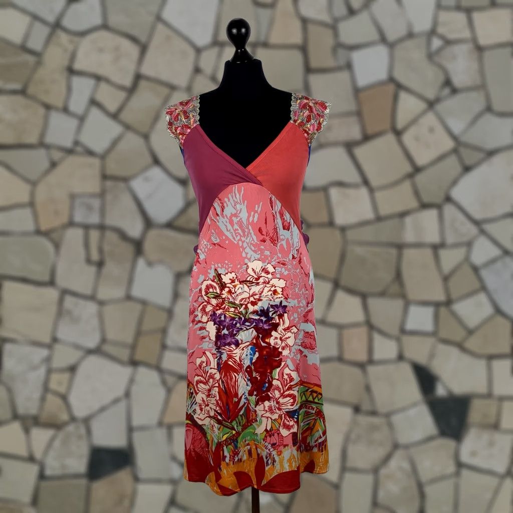 Vintage Save the Queen Dress Womens Red Multicoloured Long L Size L / US 10 / IT 46 - 1 Thumbnail