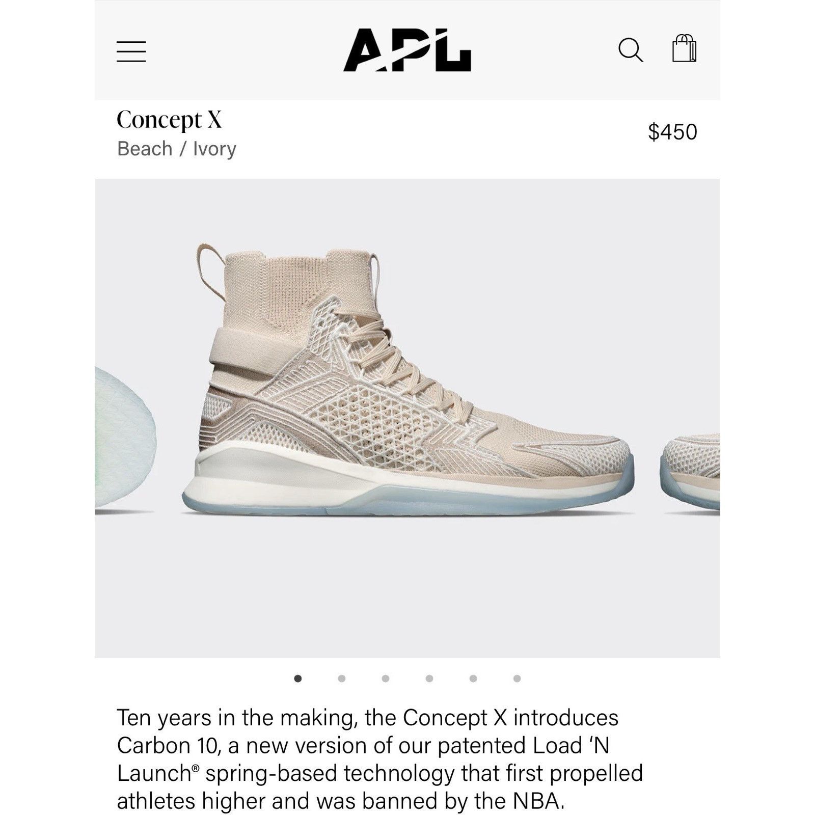 APL APL Concept X Beach Ivory Basketball Shoes Size 12 Sneakers Size US 12 / EU 45 - 2 Thumbnail