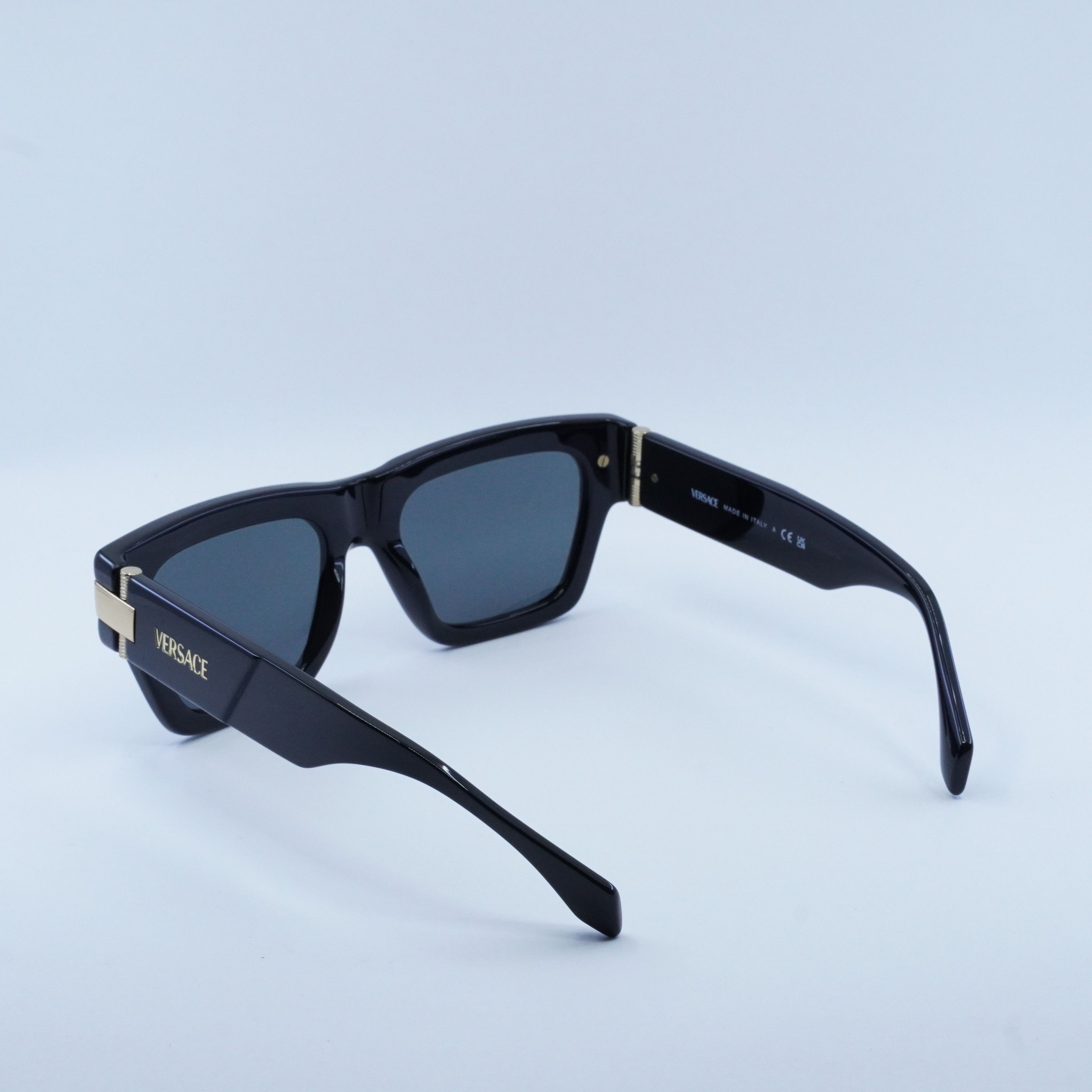 Versace Versace VE4464 GB1/87 Sunglasses Black Square Frame Size ONE SIZE - 7 Thumbnail