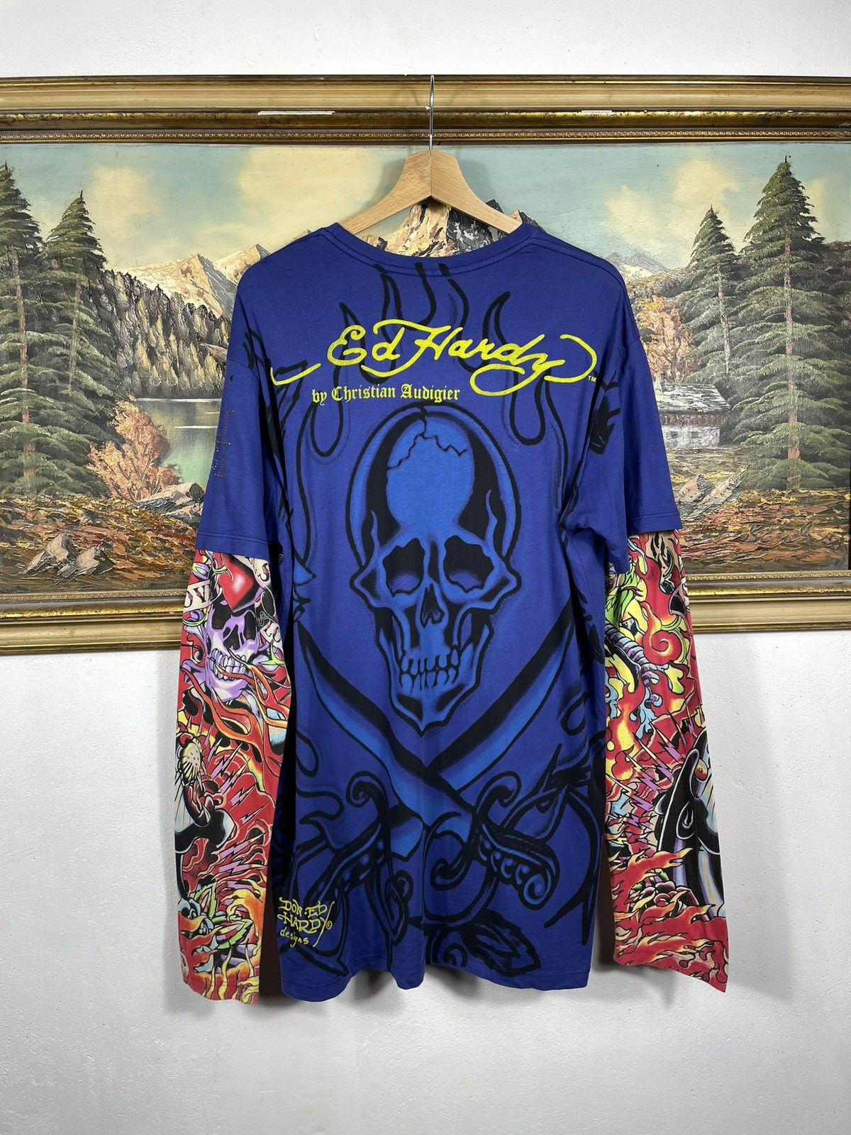 Ed Hardy × Sex Skateboards × Vintage Ed Hardy Retro 00s Baggy Loose Tee Sweatshirt Grunge Cyber Size L / US 10 / IT 46 - 2 Thumbnail