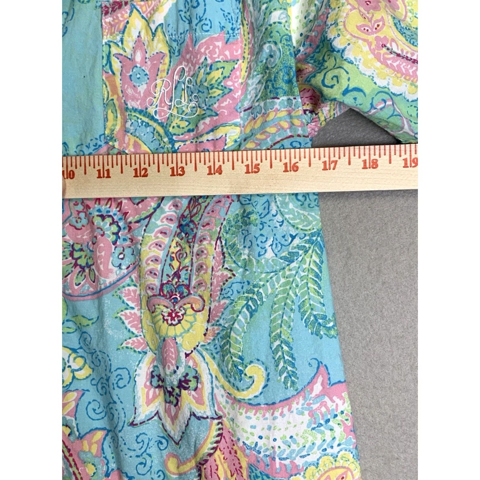 Ralph Lauren Lauren Ralph Lauren Shirt Womens Small Pastel Paisley Garden Party Blouse Size S / US 4 / IT 40 - 6 Thumbnail