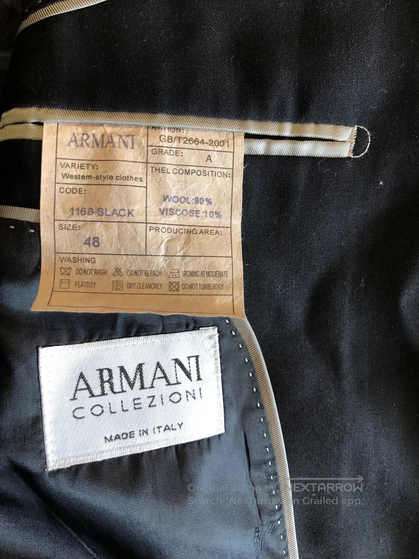 Japanese Brand Armani Tailored Super150s Wool Suit. Size US M / EU 48-50 / 2 - 9 Thumbnail