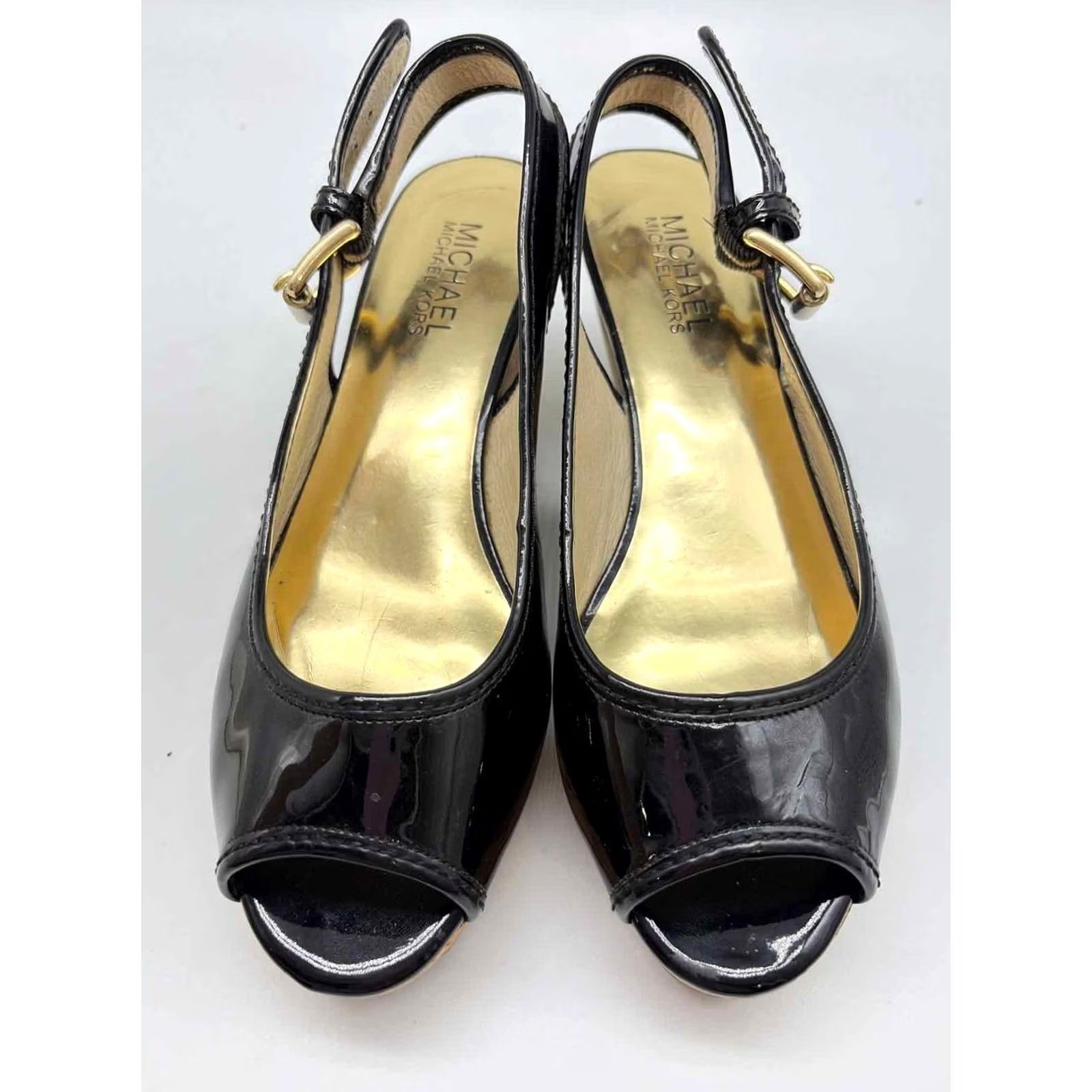 Michael Kors Michael Kors Black Wedge Heels Size 6.5 Size US 7 / IT 37 - 5 Thumbnail
