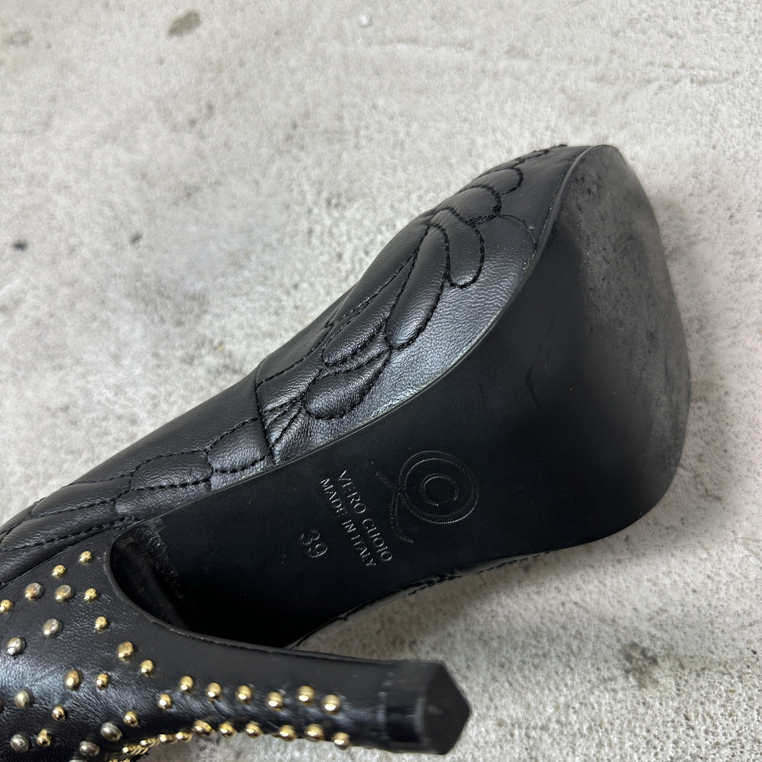 Alexander McQueen Vintage Alexander Mcqueen Peep Toe Skull Leather Heels 00s Size US 9 / IT 39 - 10 Thumbnail
