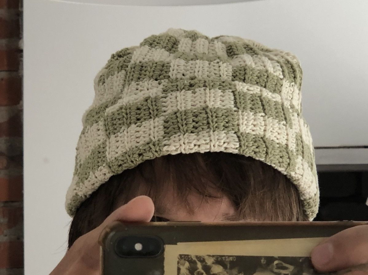 Story Mfg. Hat knitted checkered Size ONE SIZE - 3 Thumbnail