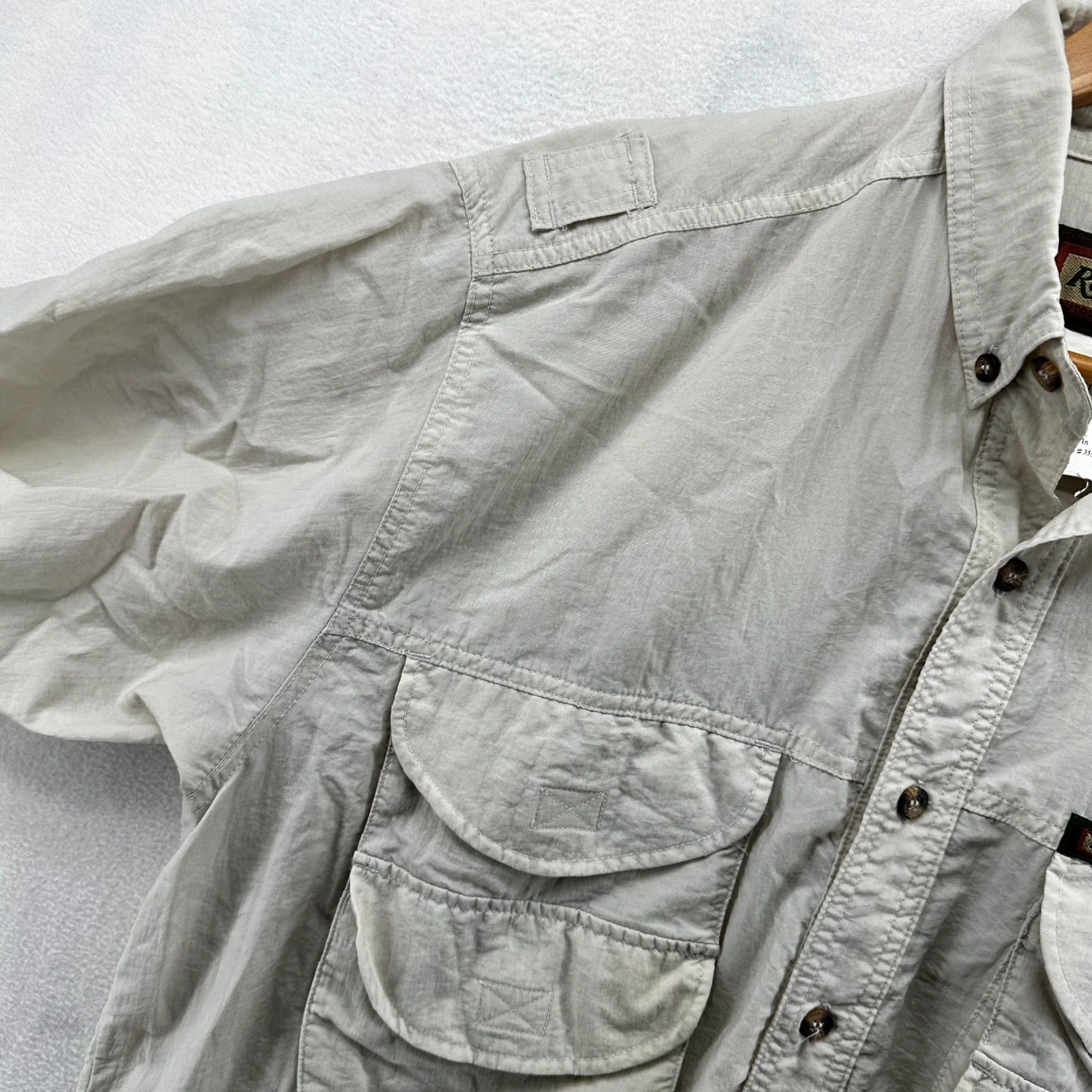 Vintage Remington Button-Up Shirt Gray Men's Large Short Sleeve Pockets Collared Size US L / EU 52-54 / 3 - 6 Thumbnail