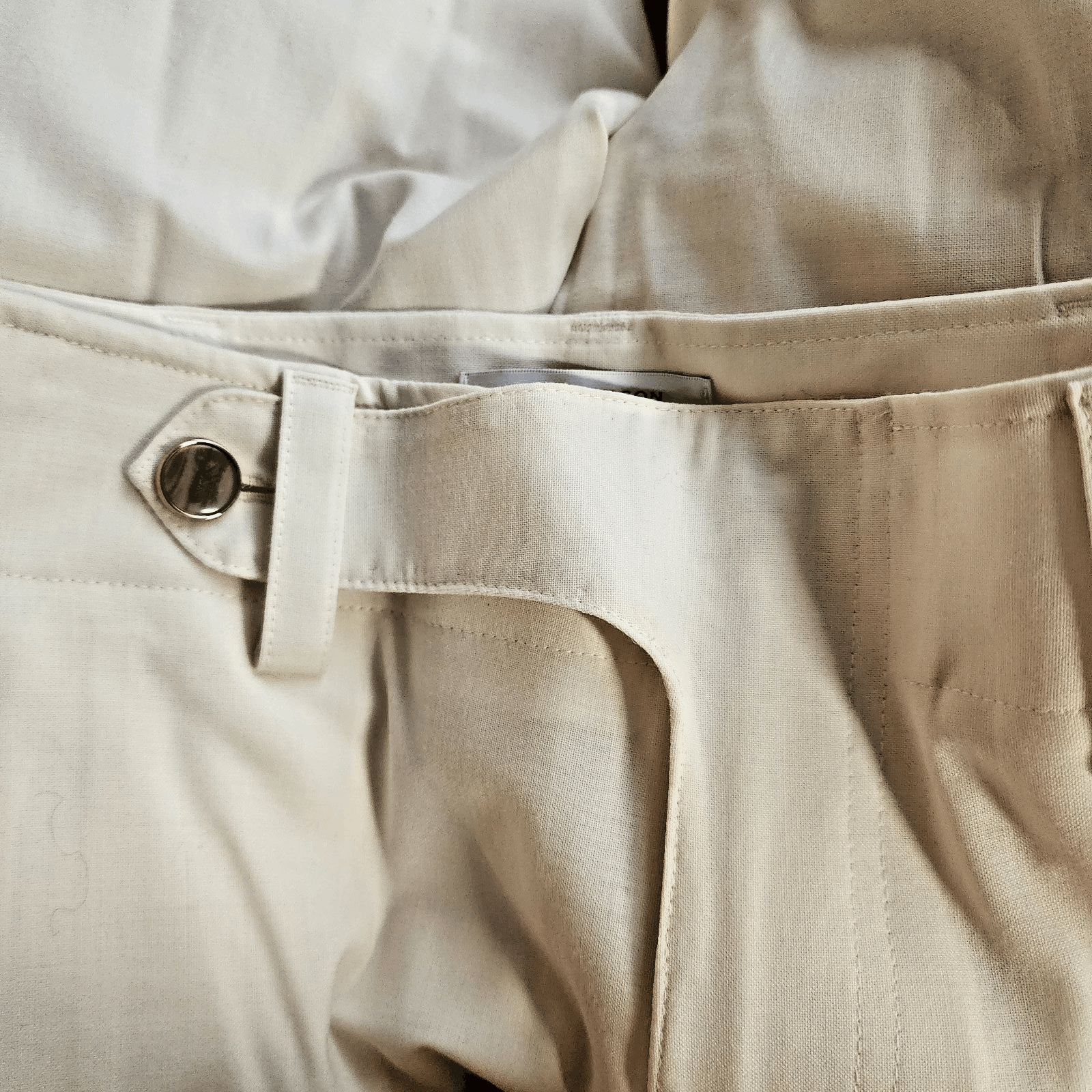 Other Nells Nelson Cream Virgin Wool Pants – Size M/40IT – High-R Size 27" / US 4 / IT 40 - 4 Thumbnail
