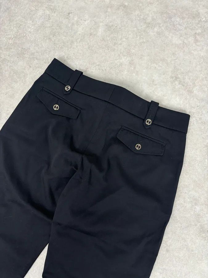 Gucci SS2006 Gucci Black Cotton Classy Pants by Frida Giannini Size 29" - 8 Thumbnail