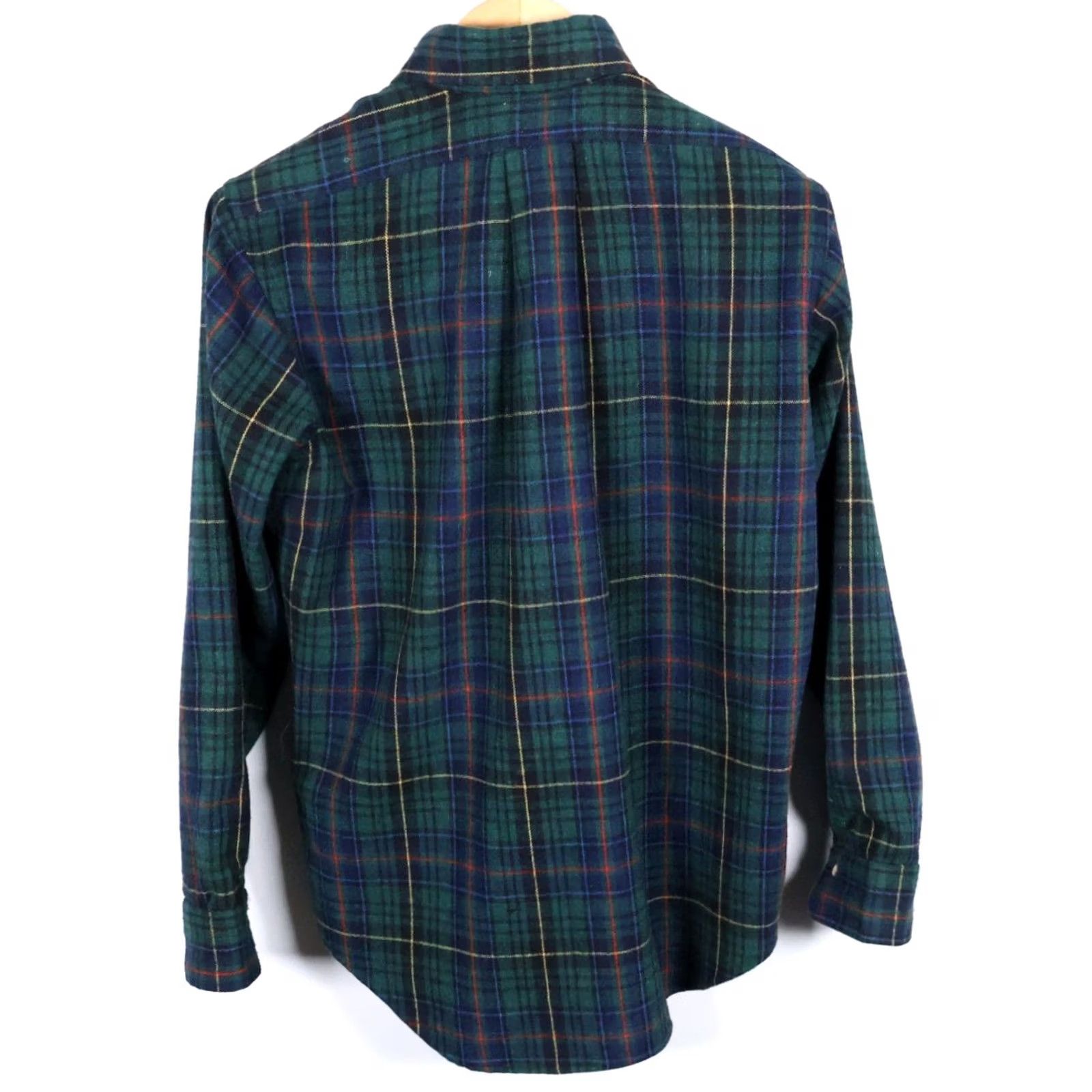Vintage VTG 90s Sero Wool Blend Flannel Shirt Men's Medium Green Yellow Plaid Grunge Size US M / EU 48-50 / 2 - 2 Thumbnail