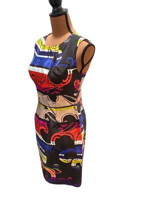 Trina Turk Black Mini Dress with Oversized Colorful Paisley Print Size M / US 6-8 / IT 42-44 - 4 Thumbnail