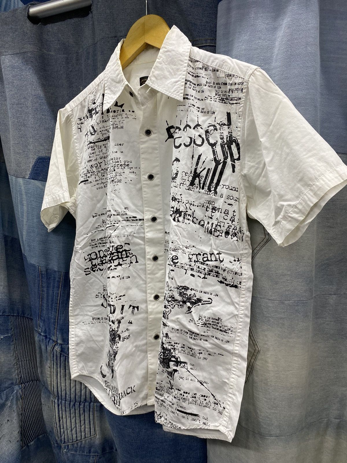 If Six Was Nine × Japanese Brand poem mon ma mes poem script botton shirt Size US M / EU 48-50 / 2 - 2 Thumbnail