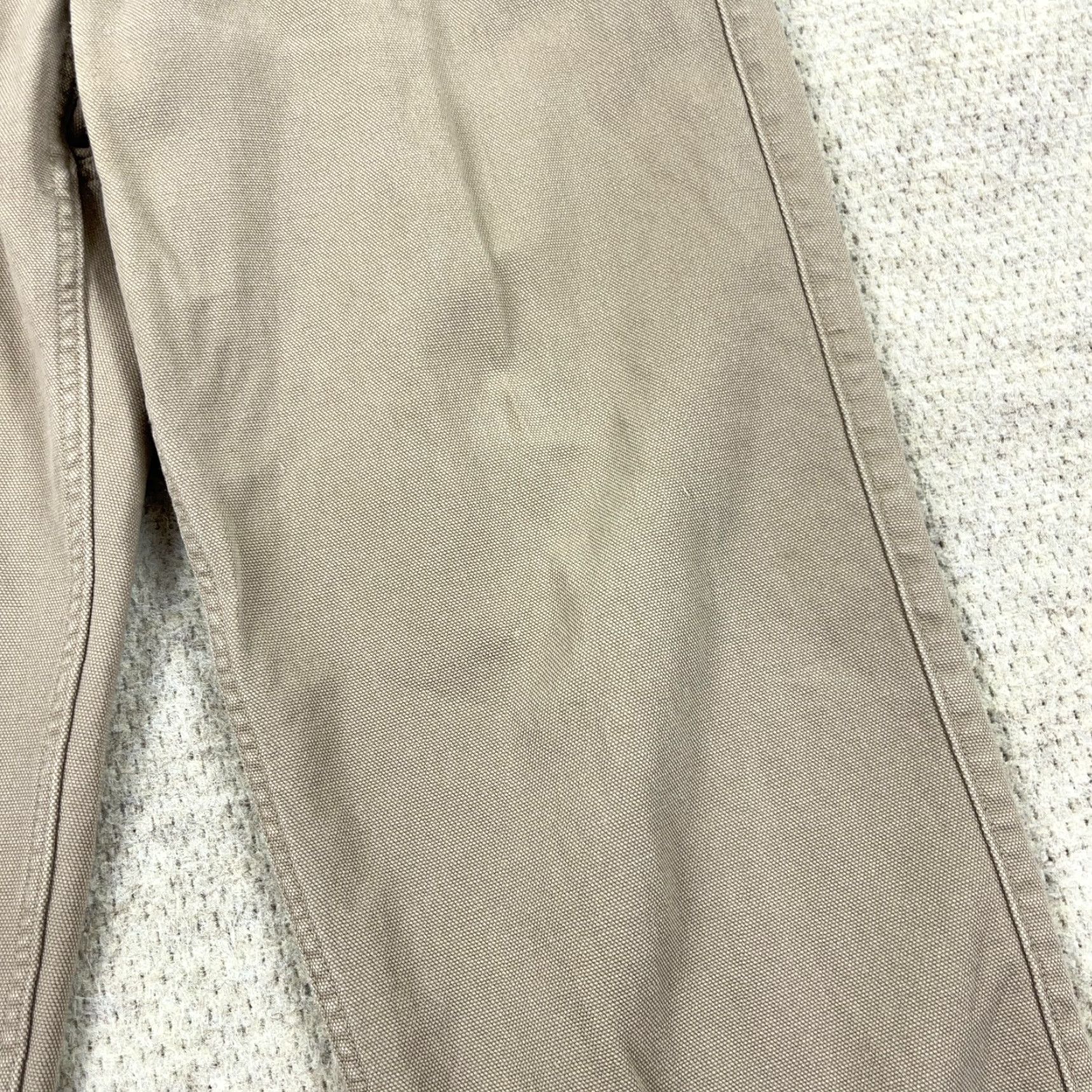 Vintage Duluth Cargo Pants Men 36x30 Tan Canvas Pant Casual Workwear Baggy Relaxed Straight Front Beltless EU-Style? Size US 36 / EU 52 - 7 Thumbnail