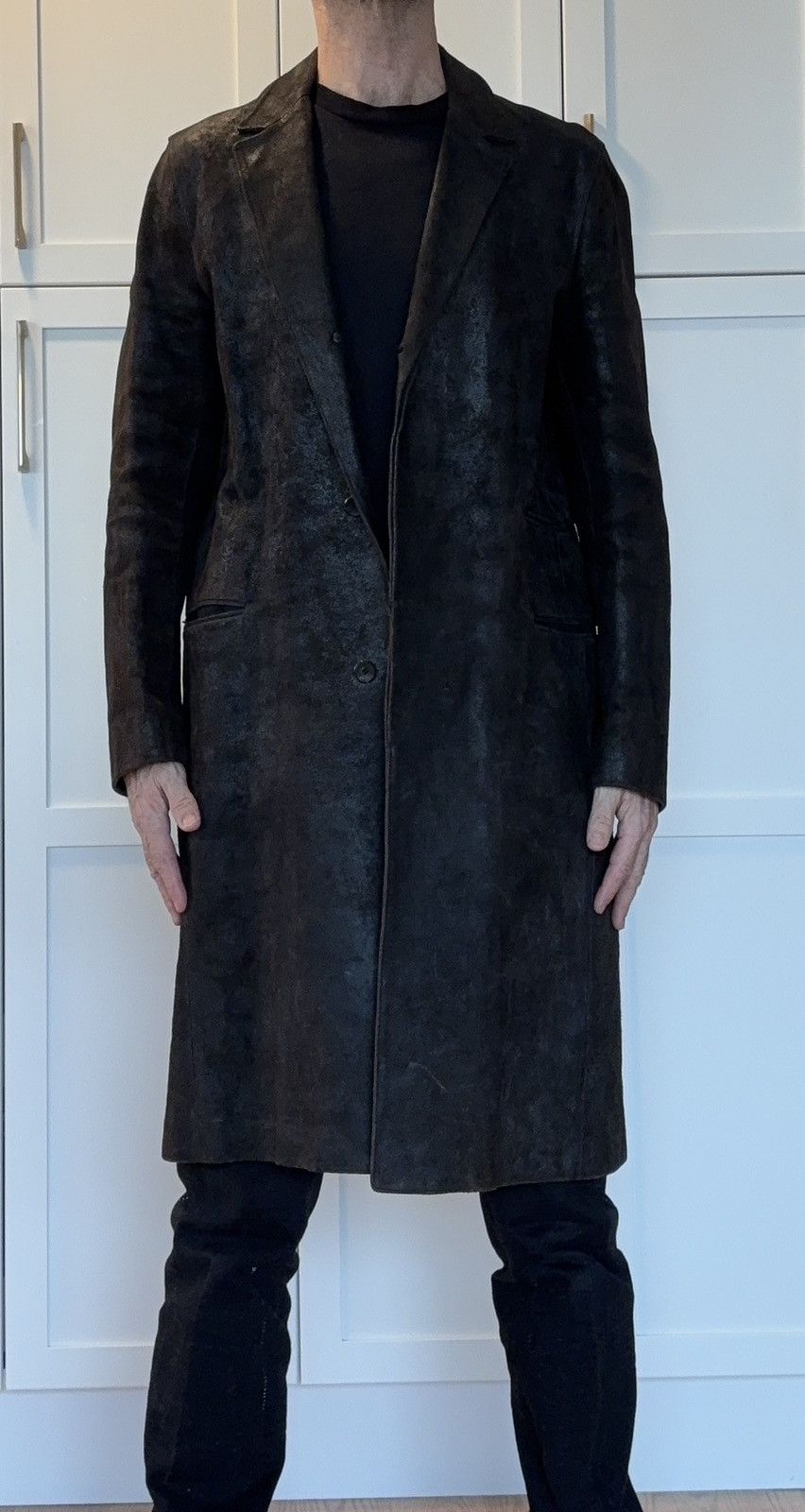 Carpe Diem BNWT GRAIL Horse Leather Long Coat Size US M / EU 48-50 / 2 - 5 Thumbnail