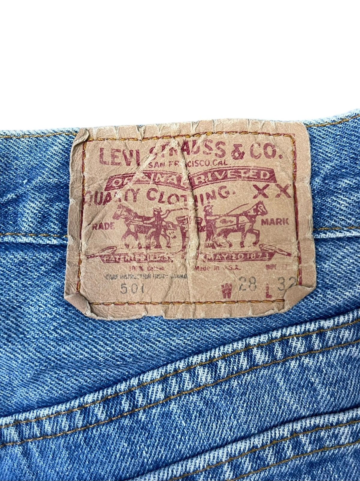 Levi's Vintage 80’s Levi’s 501 Straight Cut Jeans Size US 28 / EU 44 - 4 Thumbnail