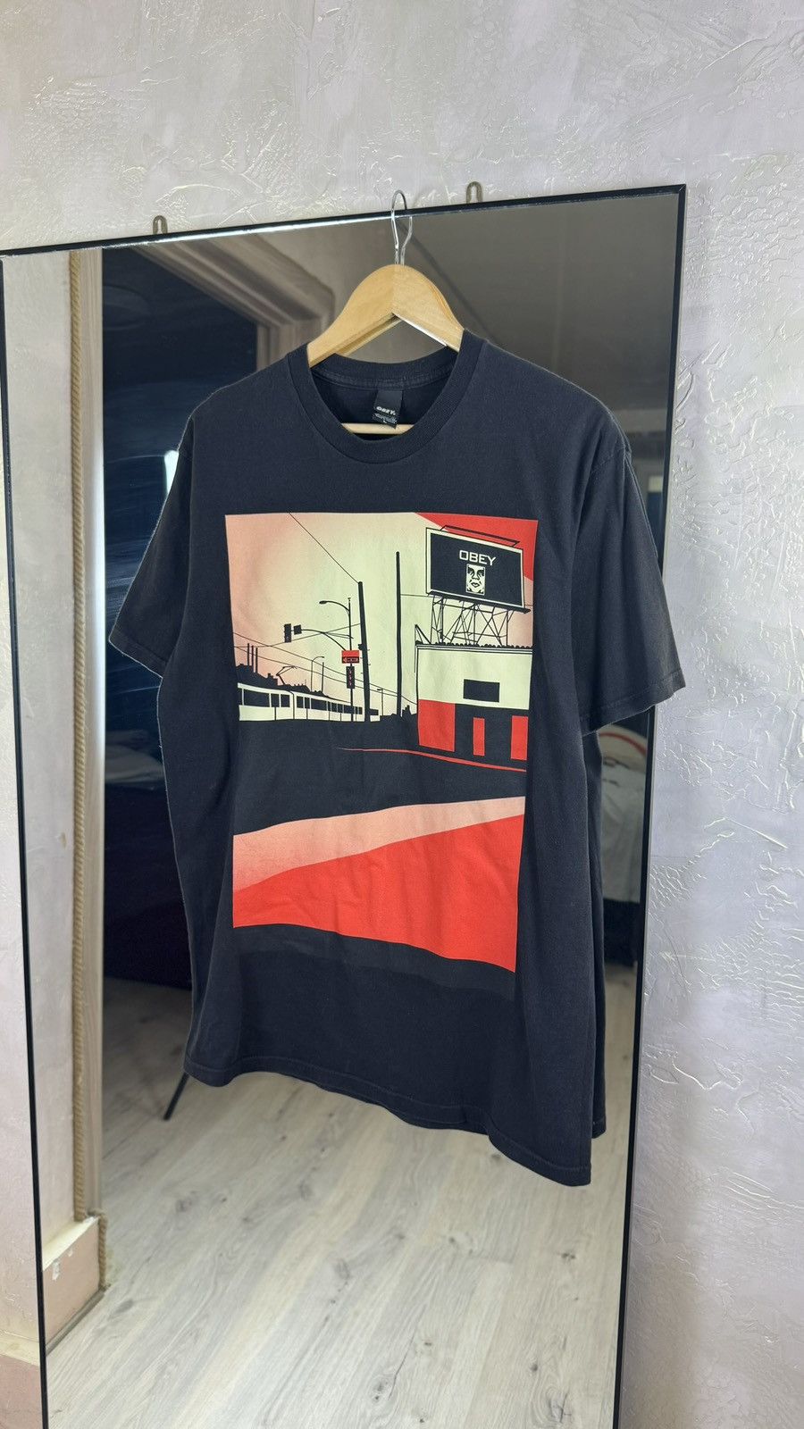 Obey Obey Boston Billboard Cotton Graphic Streetwear Tee Size US L / EU 52-54 / 3 - 1 Thumbnail