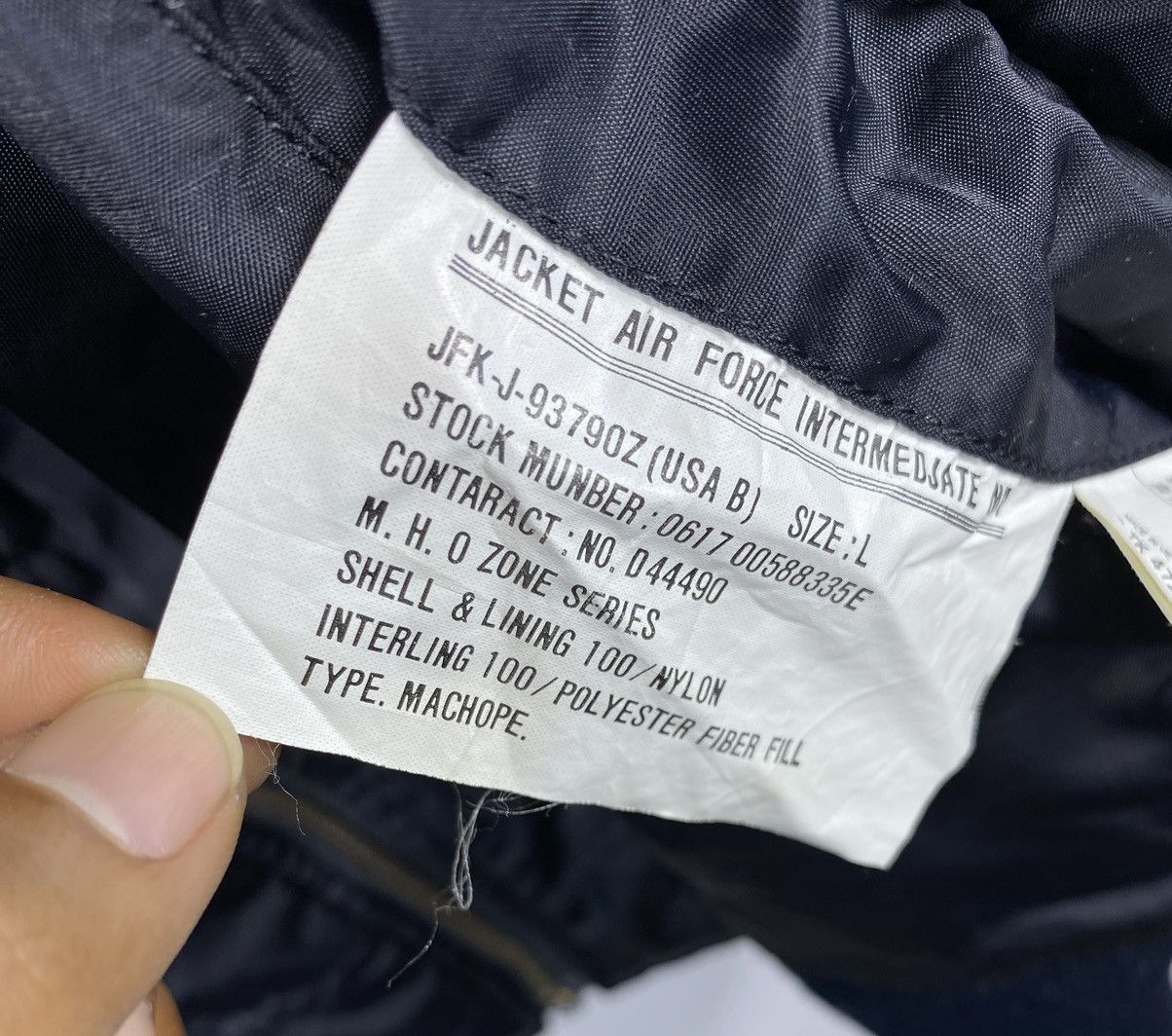 Vintage MA 1 Machope Bomber Flight Jacket