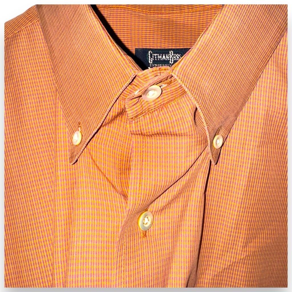 Gitman Bros. Gitman Brothers Orange Made in USA Button Down Shirt XXL Size US XXL / EU 58 / 5 - 4 Thumbnail