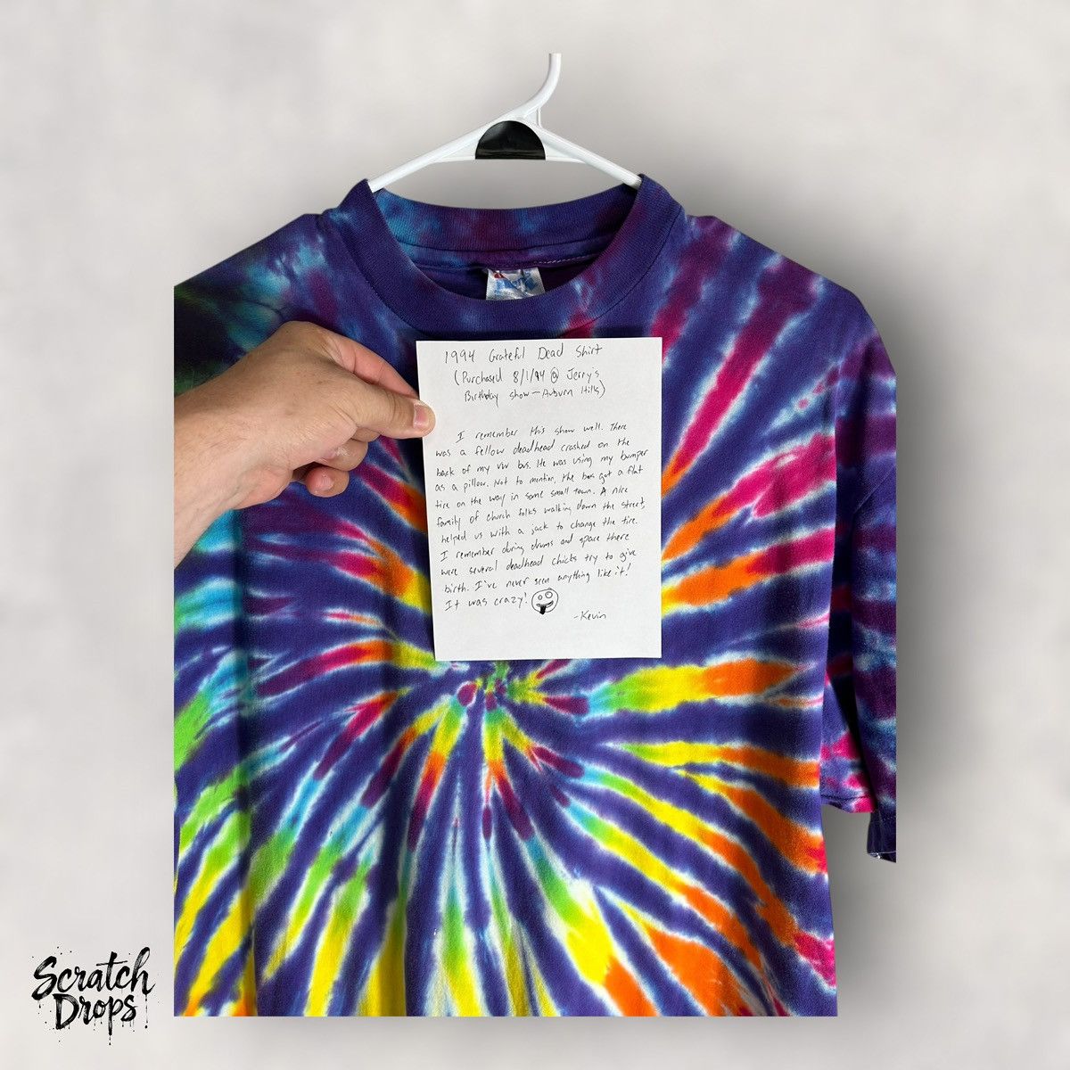 Grailed × Grateful Dead × Hanes 1994 Grateful Dead Tie-Dye Tee + Jerry Show Story (XL) Size US XL / EU 56 / 4 - 3 Thumbnail