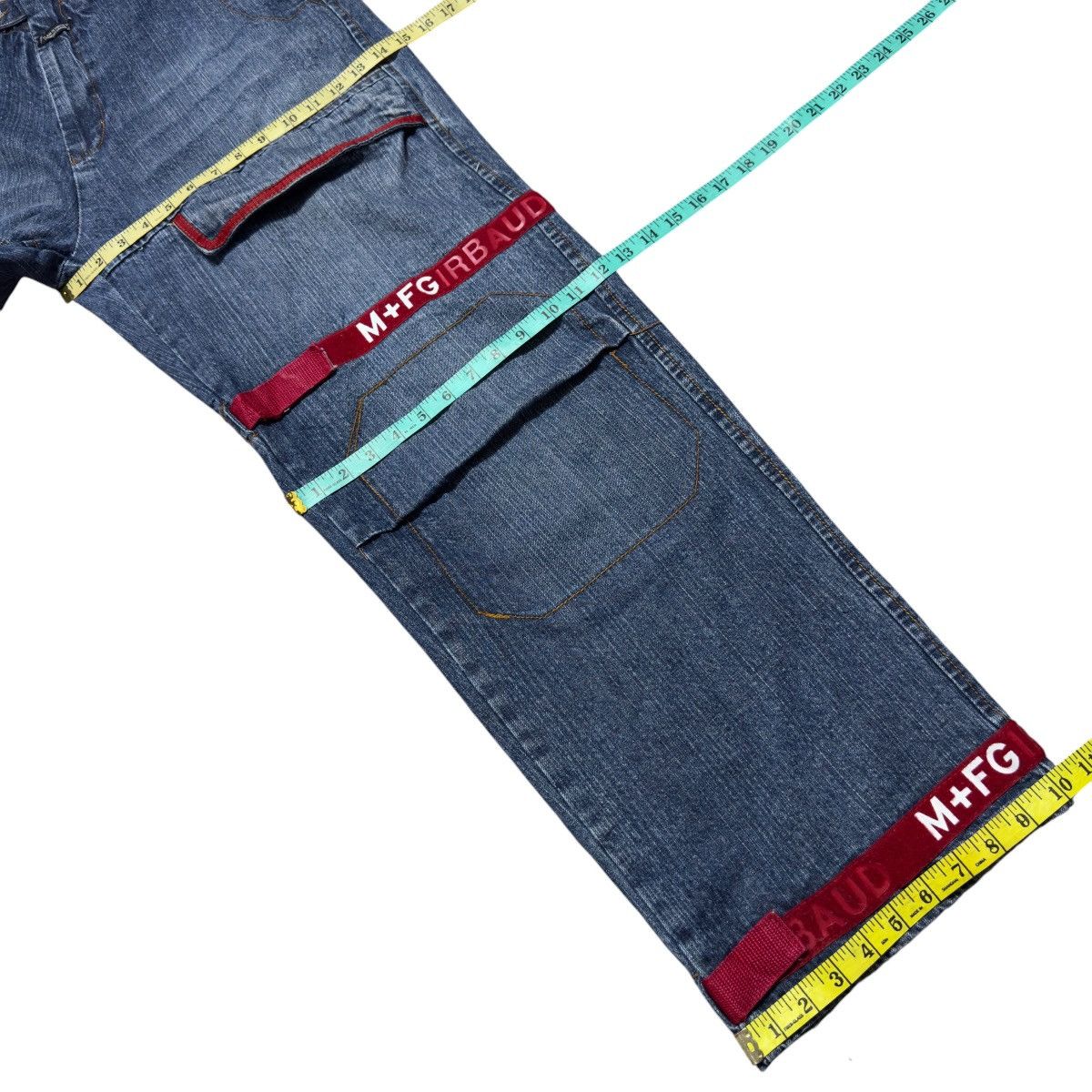 Marithe + Francois Girbaud Marithe Francois Girbaud Velcro Strape Denim Baggy Jeans Size US 36 / EU 52 - 18 Thumbnail