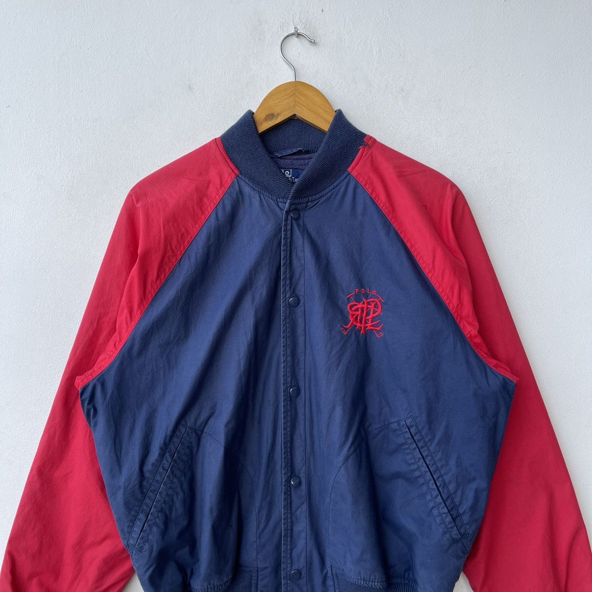 Polo Ralph Lauren 90s Polo Ralph Lauren "Monogram" Crest Logo Varsity Jacket Size US M / EU 48-50 / 2 - 4 Thumbnail