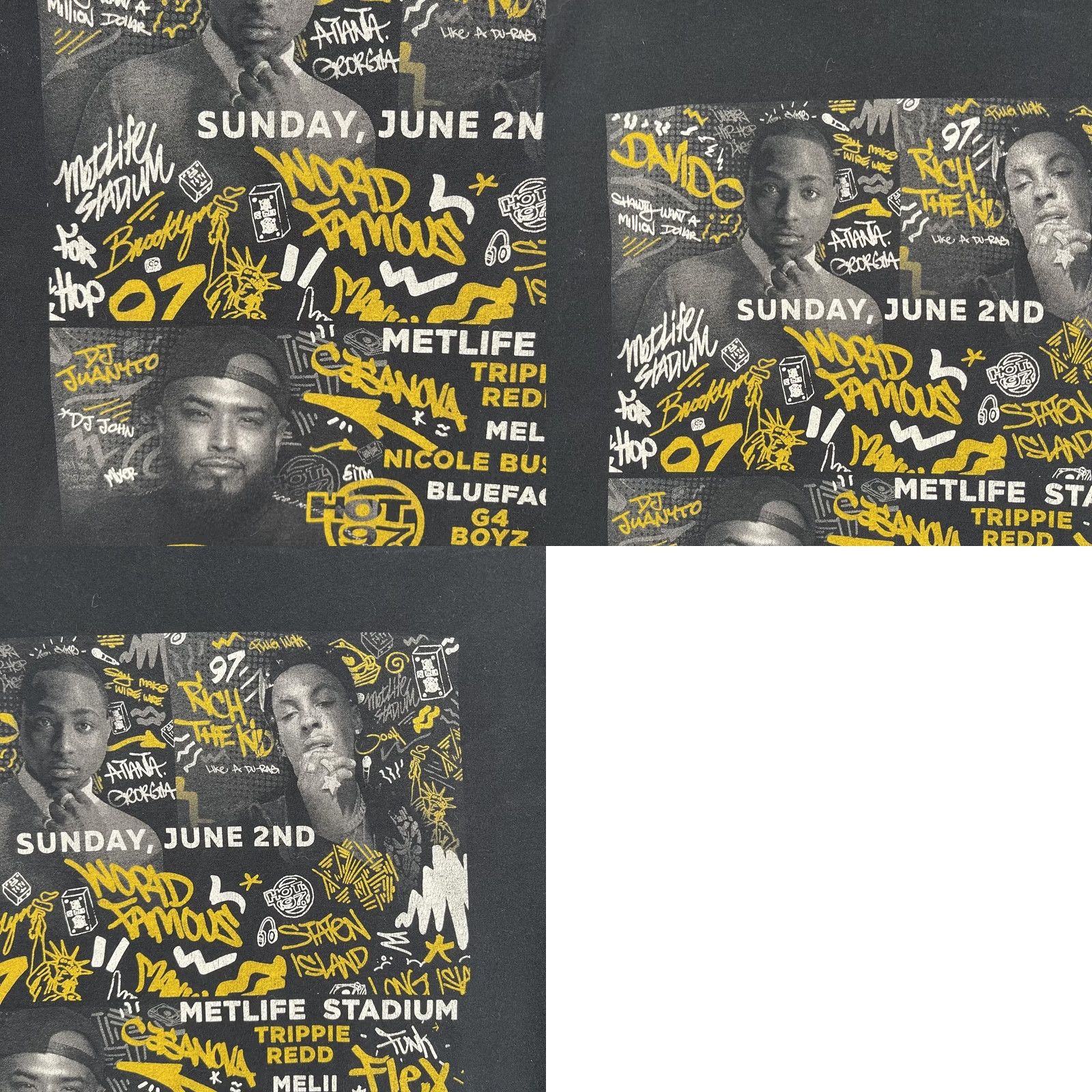 Fruit Of The Loom Hot 97 Summer Jam Shirt Mens XL Black 2019 MetLife Stadium Hip Hop Tee Shirt Size US XL / EU 56 / 4 - 9 Thumbnail
