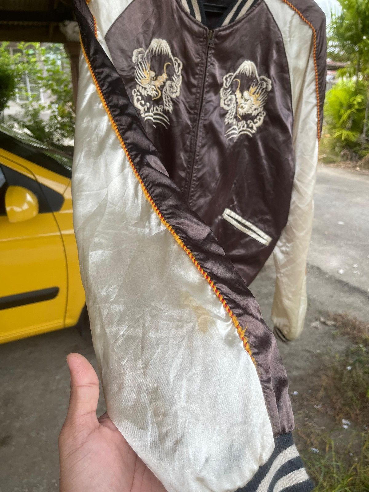 Japanese Brand Sukajan Yokosuka Japan Dragon Eagle Satin Jacket Size US L / EU 52-54 / 3 - 7 Thumbnail