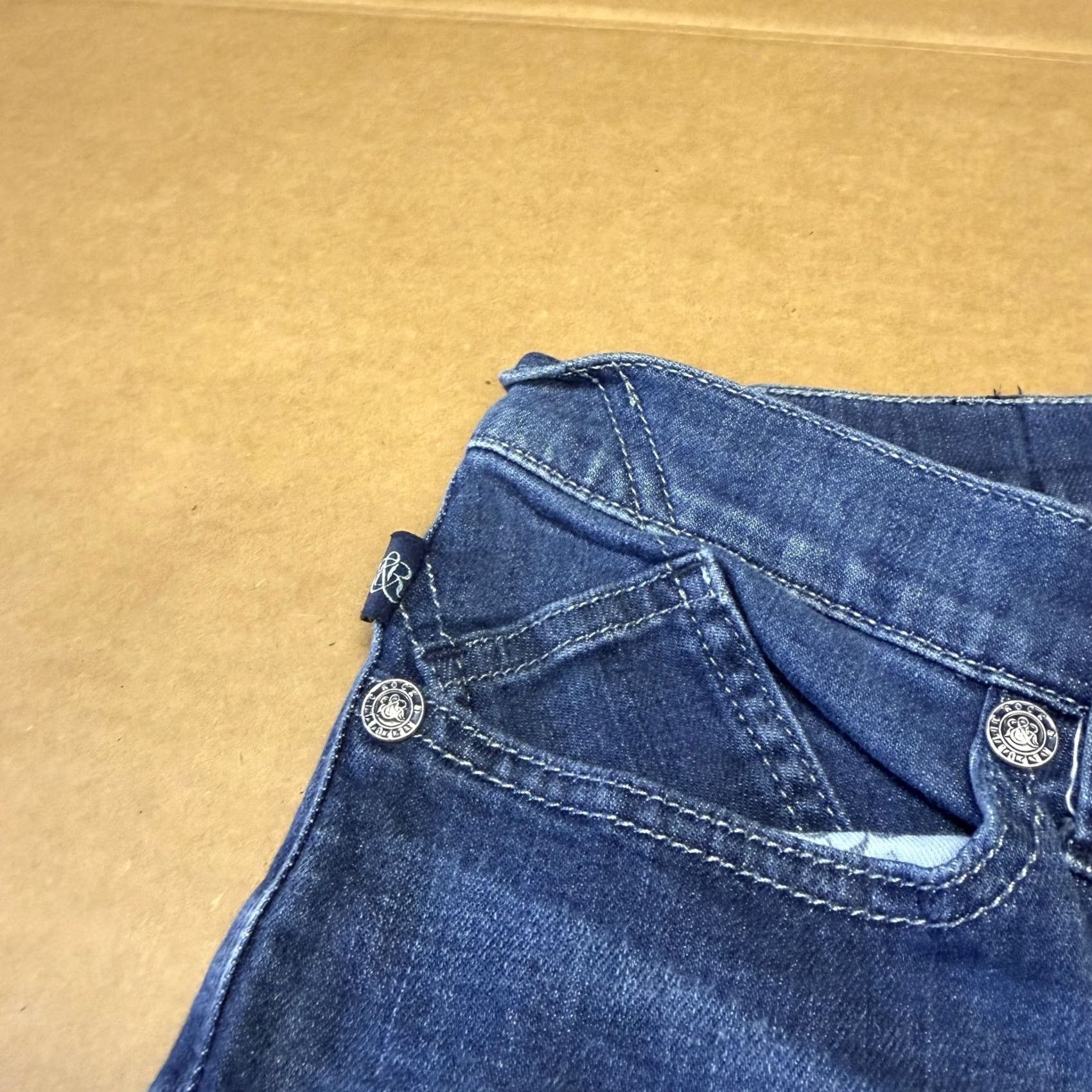 Vintage Rock & Republic Jeans Womens 10 M Blue Kasandra Flare Studded Stretch Denim Jeans Women Flared 5-Pocket Logo Back Pockets Vintage: No Size 32" / US 10 / IT 46 - 7 Thumbnail
