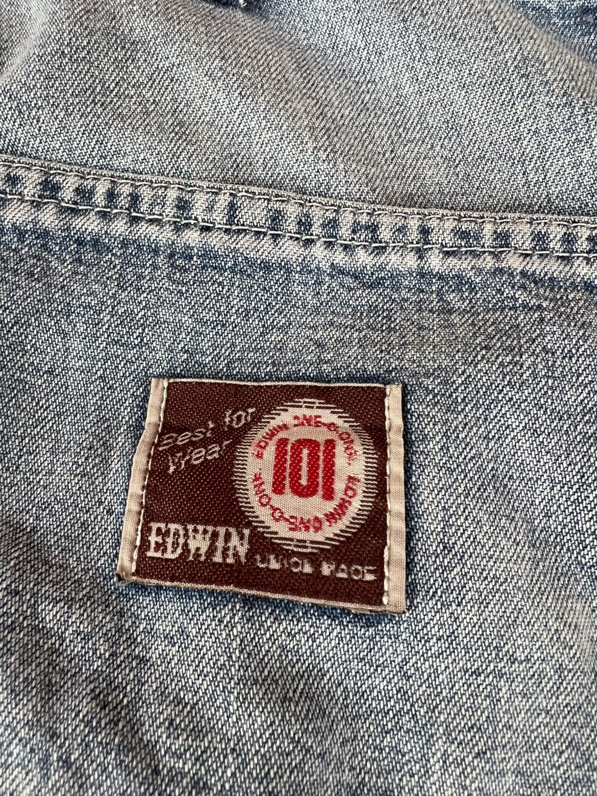 Edwin × If Six Was Nine × Japanese Brand 💥Baggy💥Vintage Edwin 101 Union Made Carpenter Distress Jeans Size US 33 - 20 Thumbnail