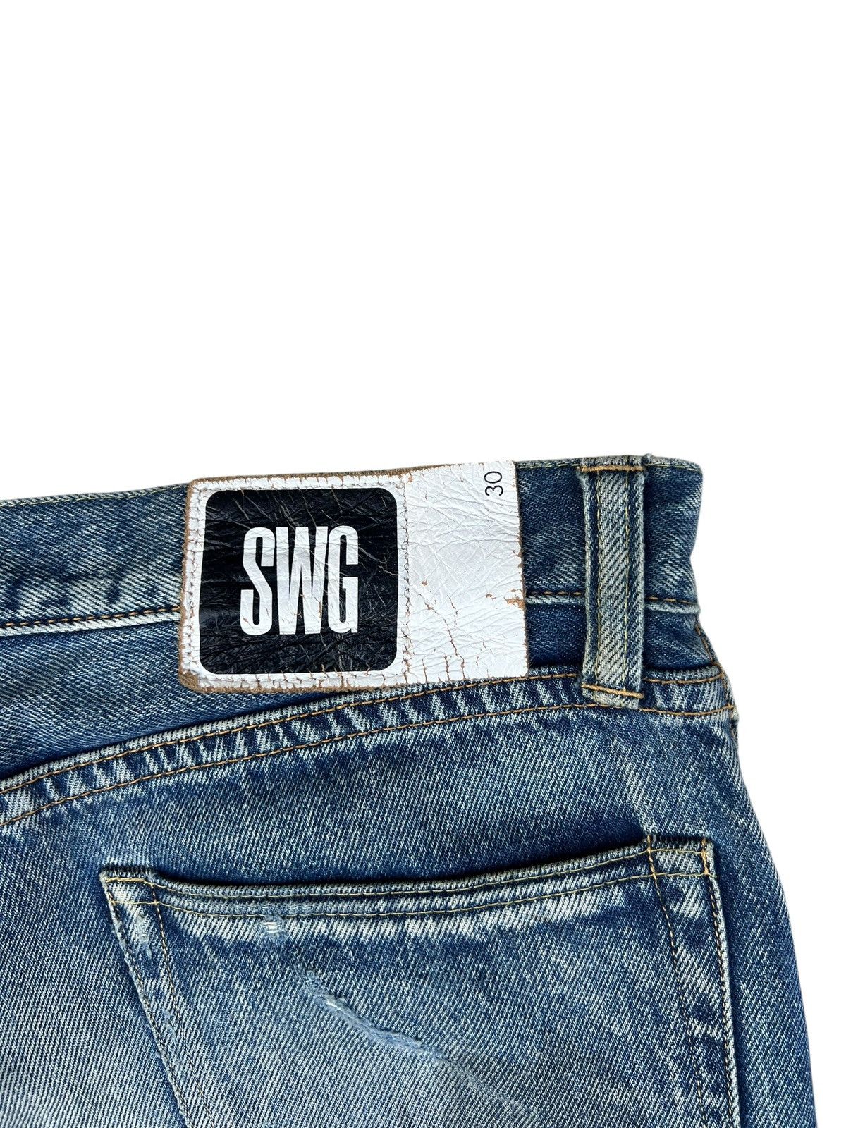 Swagger Swagger Japan Distressed Ripped Denim Jeans Size US 31 - 20 Thumbnail