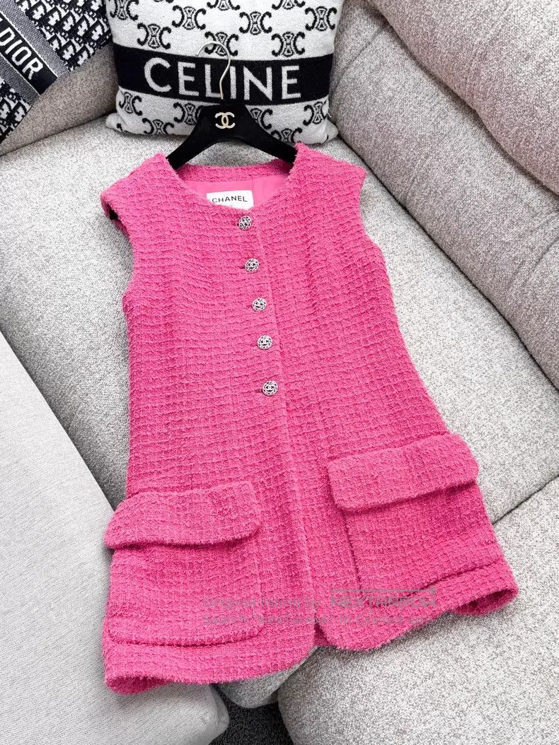 Chanel Chanel Woven diamond buckle sleeveless vest jacket Size XS / US 0-2 / IT 36-38 - 2 Thumbnail
