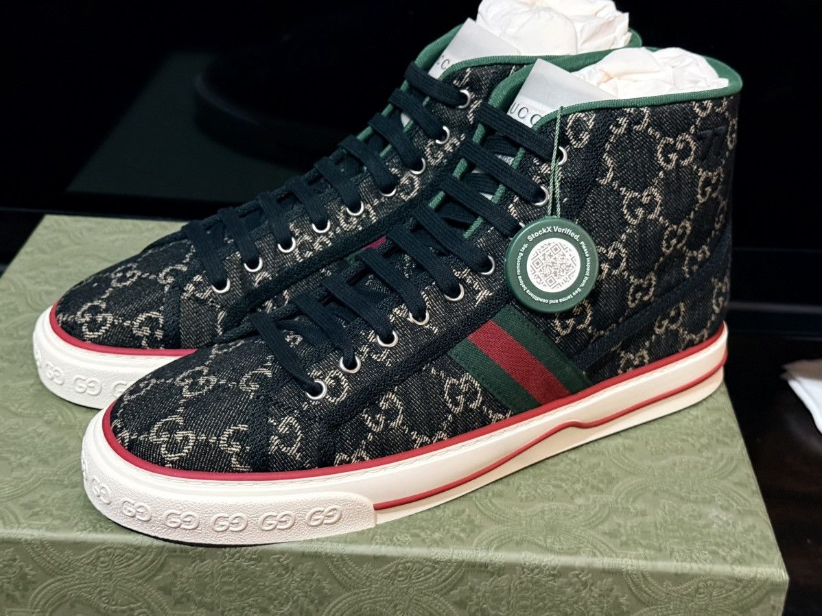 Gucci Gucci Men’s High Top Tennis 1977 Black Mini GG - Size 10 US Size US 10 / EU 43 - 2 Thumbnail