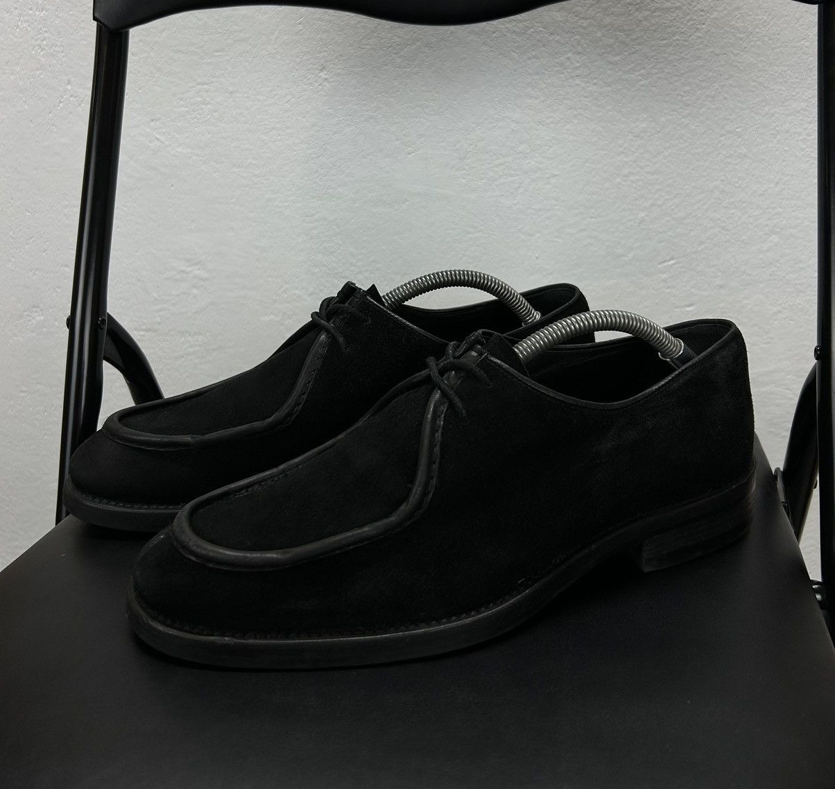 Giorgio Armani Giorgio Armani Vintage Leather Suede Shoes Black Size 41 Size US 8 / EU 41 - 1 Thumbnail