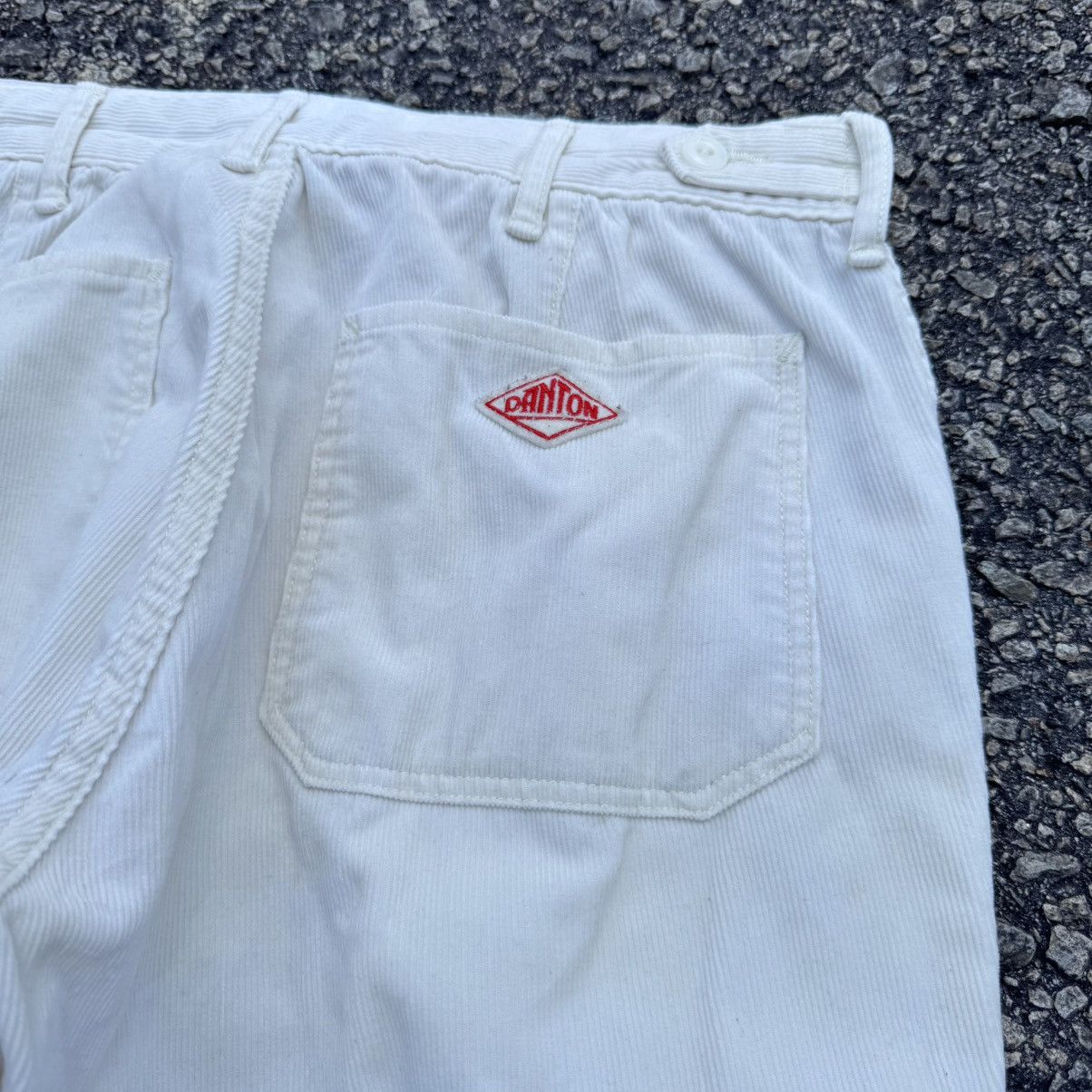 Danton Vintage Danton White Corduroy Fatigue Pants Size US 29 - 9 Thumbnail