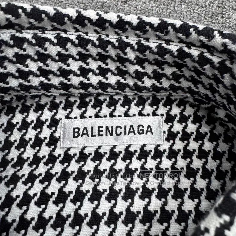 Balenciaga Balenciaga Houndstooth Short Sleeve Shirt Size XS / US 0-2 / IT 36-38 - 2 Thumbnail