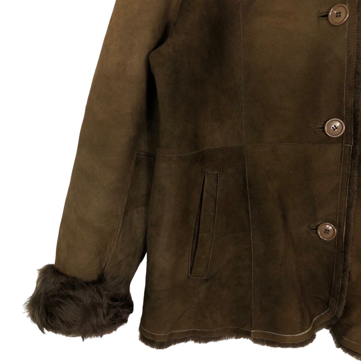 Japanese Brand 🔥90’s Vintage Leather Shearling Jacket Mink Fur Lining Size US M / EU 48-50 / 2 - 3 Thumbnail