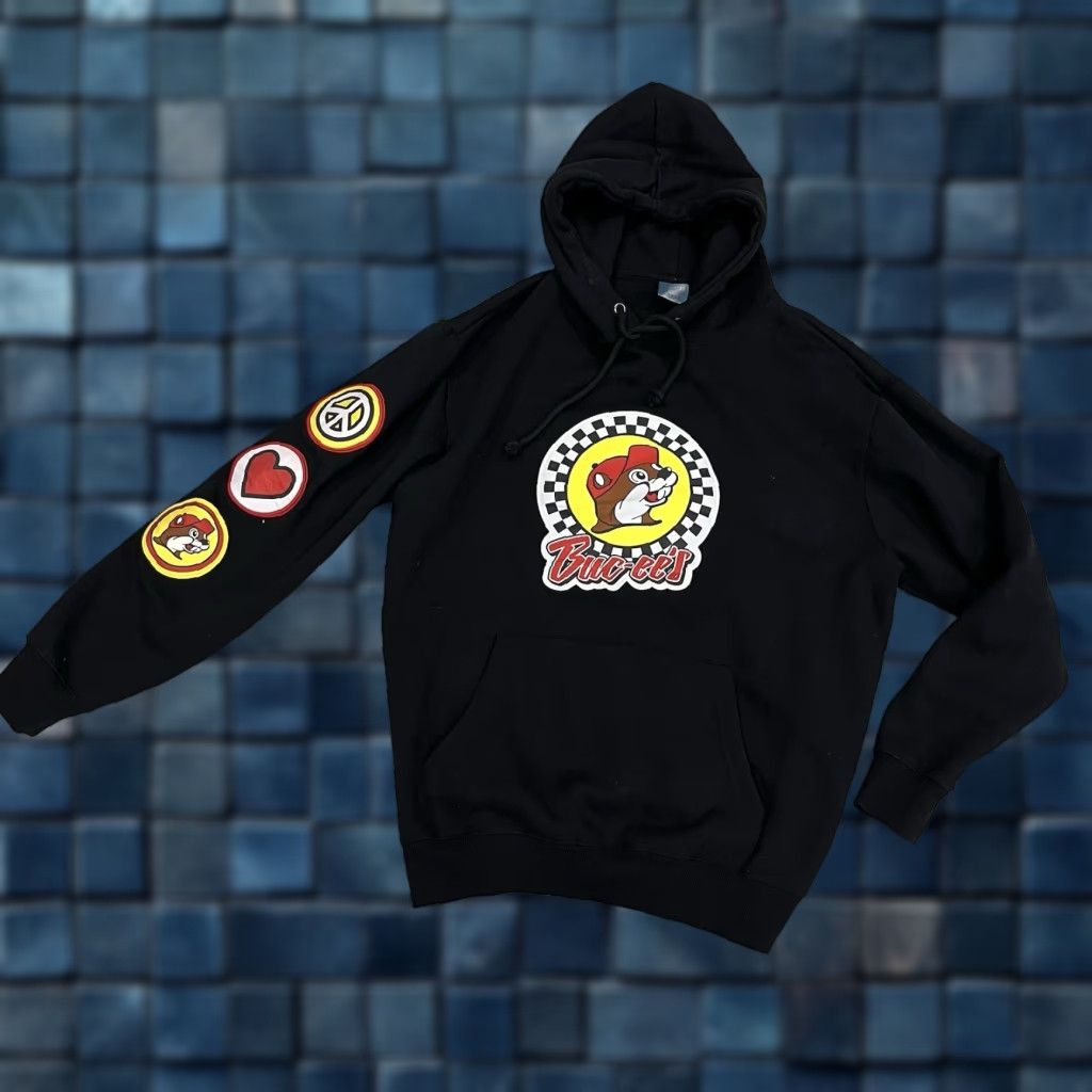 Vintage Buc-ee’s Beaver Logo Graphic Hoodie Black L Men Pullover Souvenir Logo Hoodie Size US L / EU 52-54 / 3 - 1 Thumbnail