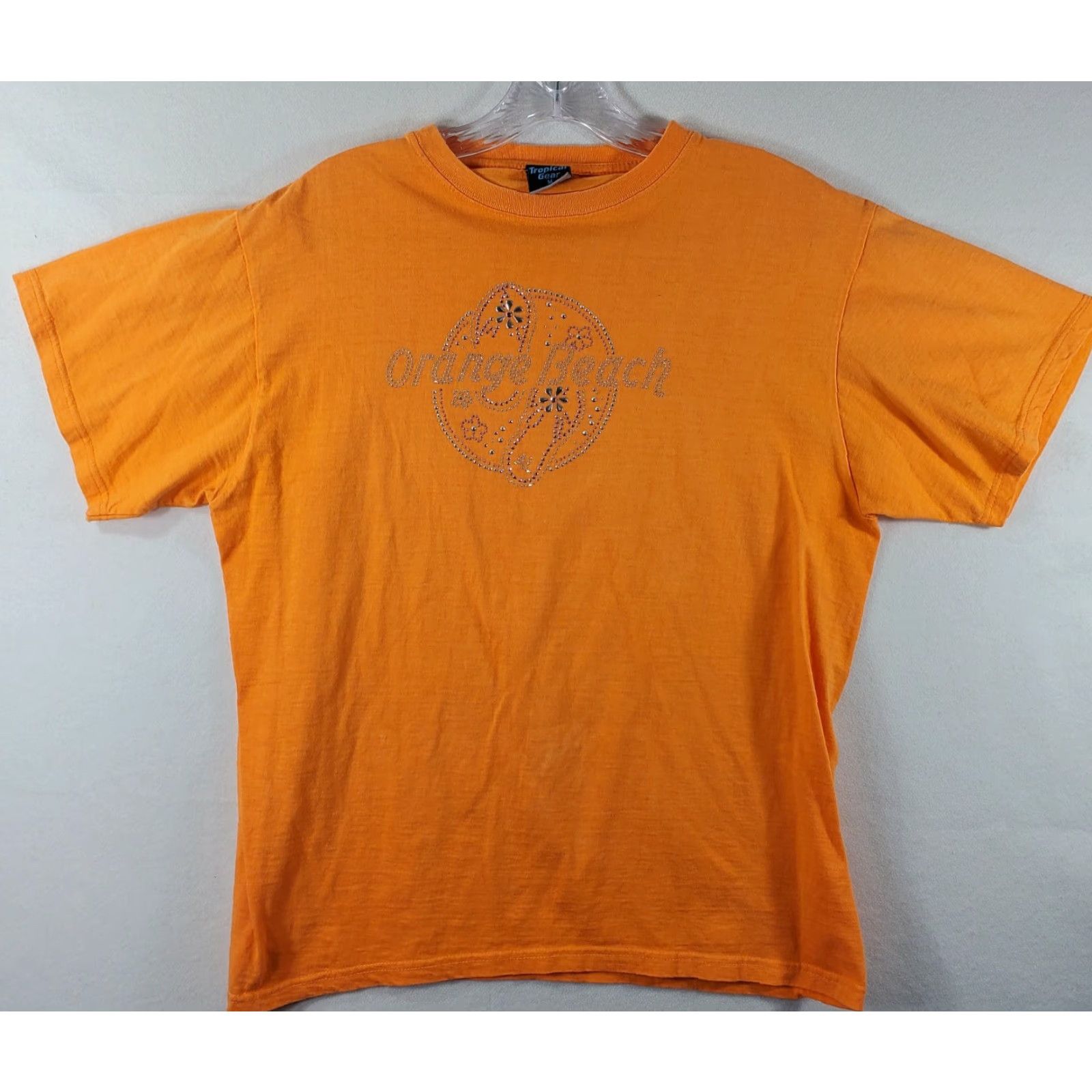 Vintage Tropical Gear Shirt Womens Medium Orange Beach Short Sleeve Size M / US 6-8 / IT 42-44 - 2 Thumbnail