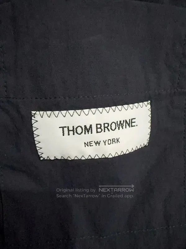 Thom Browne Thom Browne Navy Nylon Long Sleeve Shirt . Size US S / EU 44-46 / 1 - 3 Thumbnail