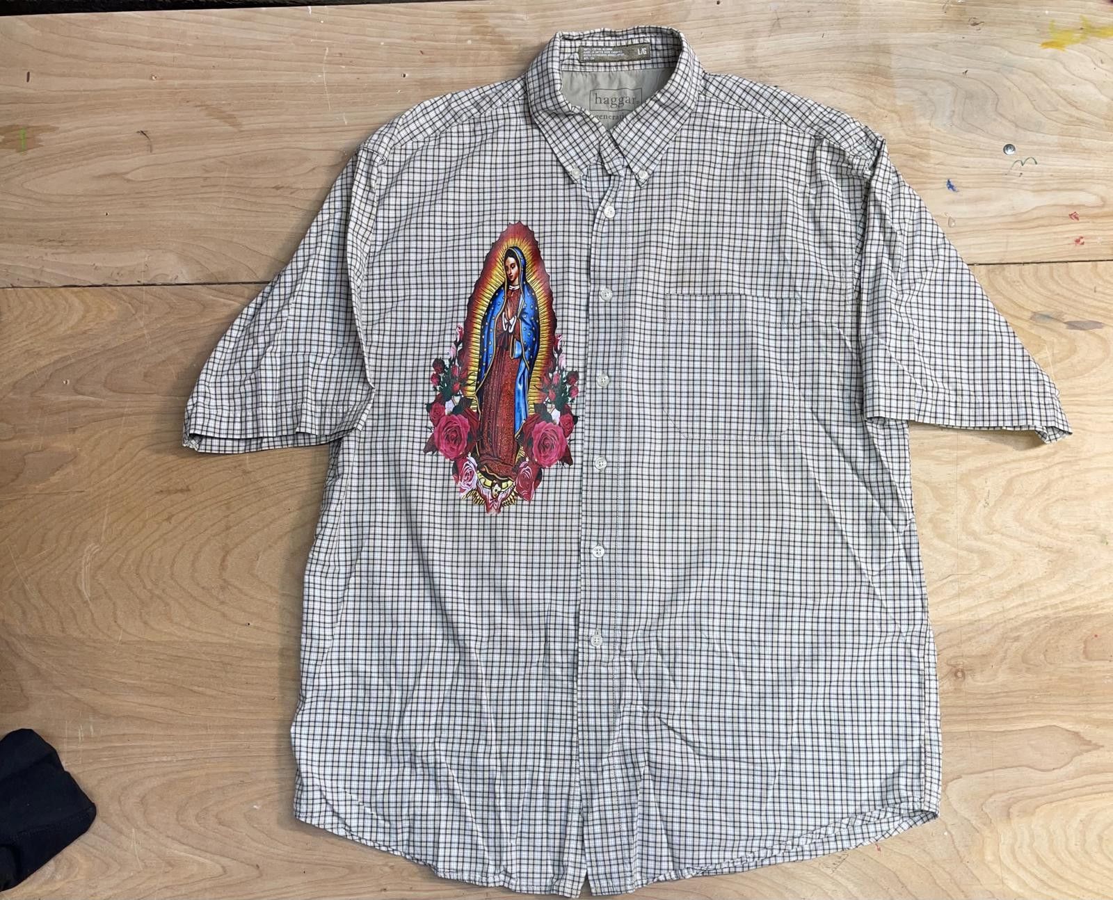 Affliction HAGGAR VIRGIN MARRY STYLE FLANNEL Size 42R - 1 Thumbnail